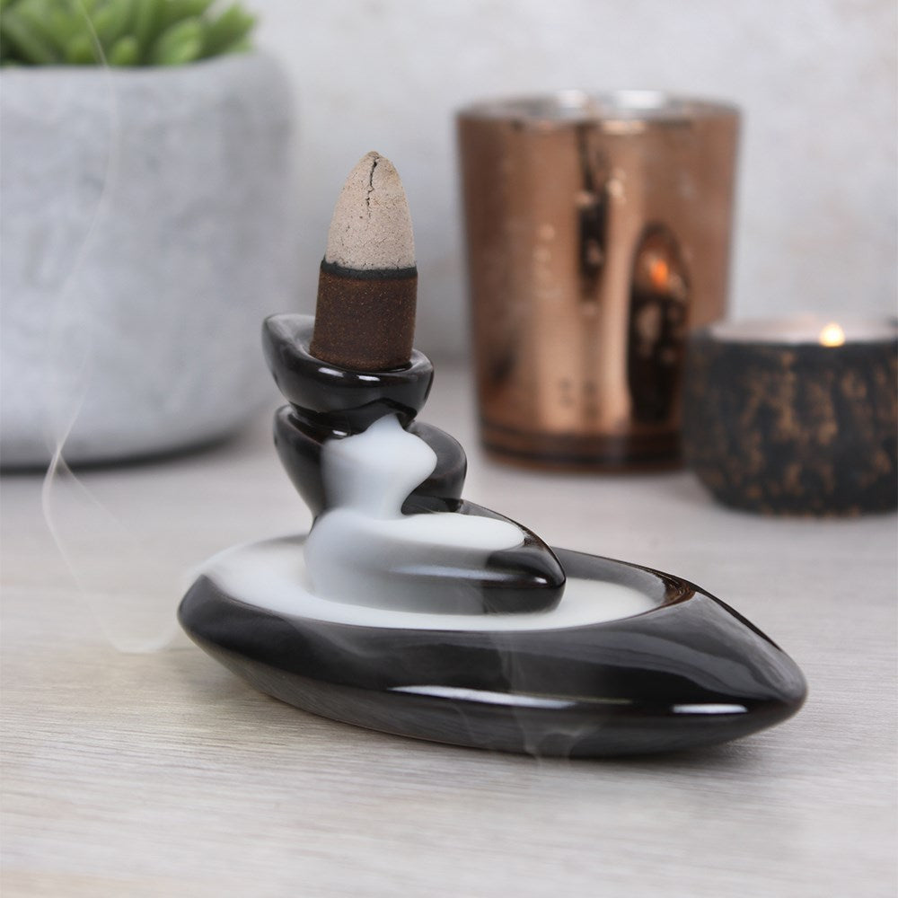 Small Pebble Backflow Incense Burner