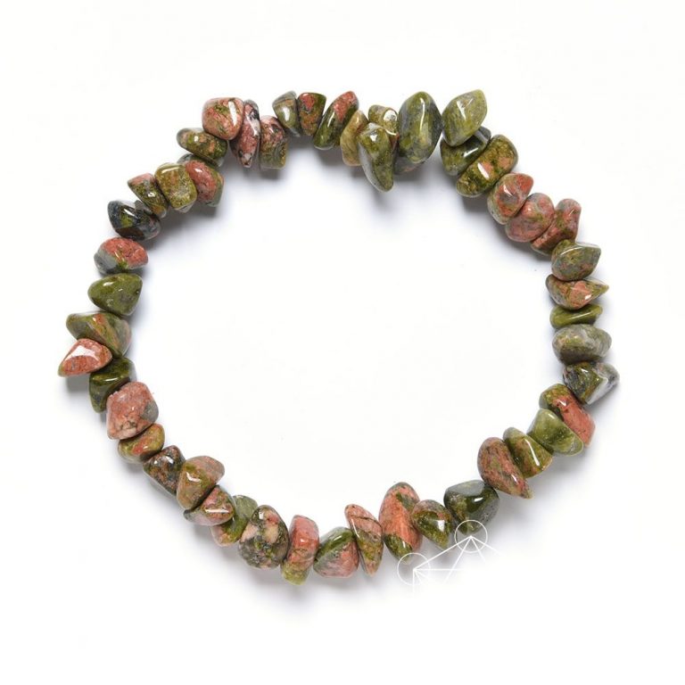 Unakite Chip Bracelet