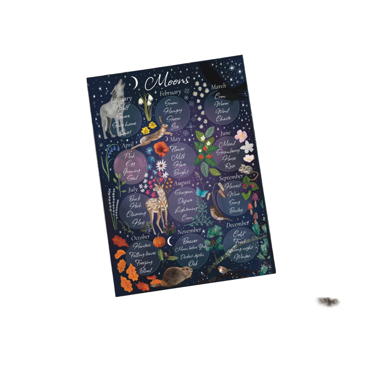 Moons of the Year Greeting Cards