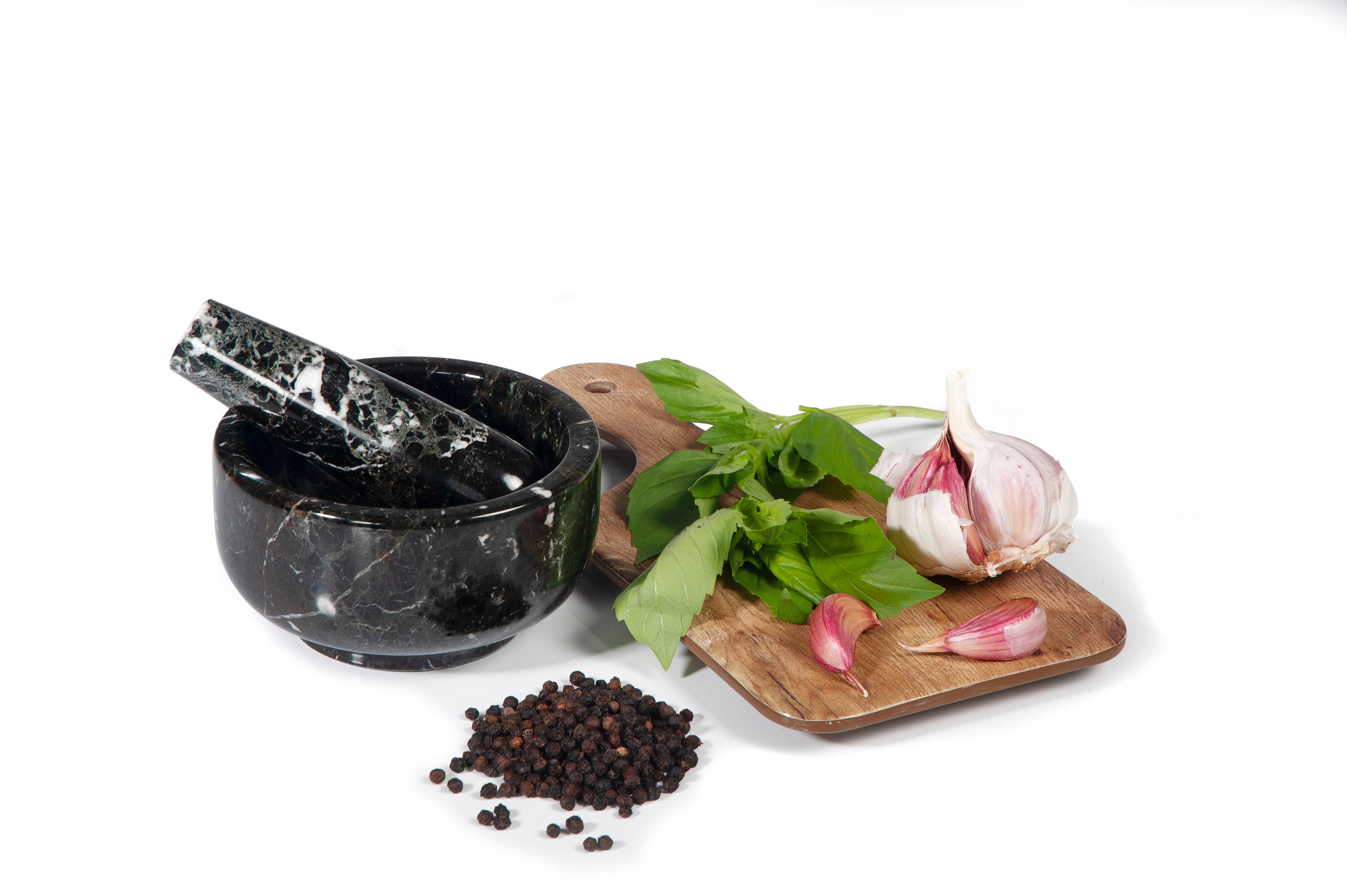 Zebra Marble Pestle & Mortar