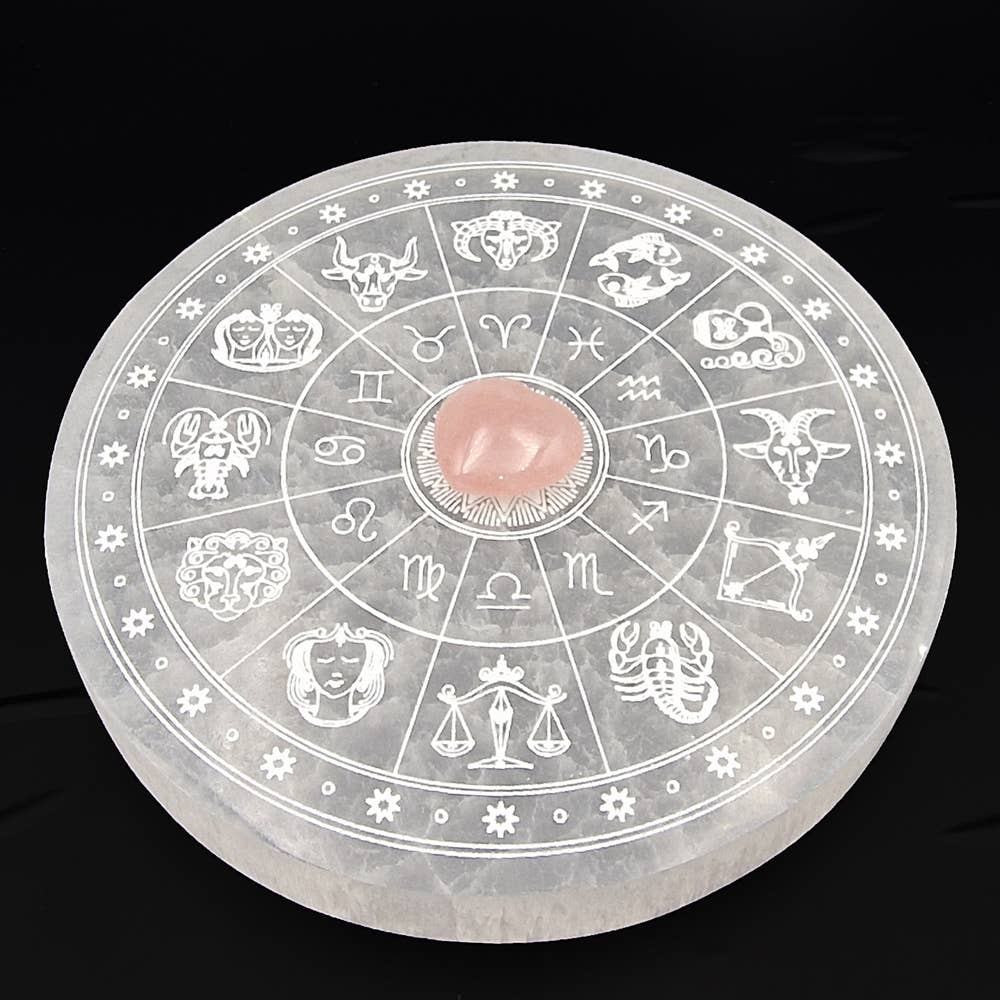 Zodiac Selenite Charging Plate