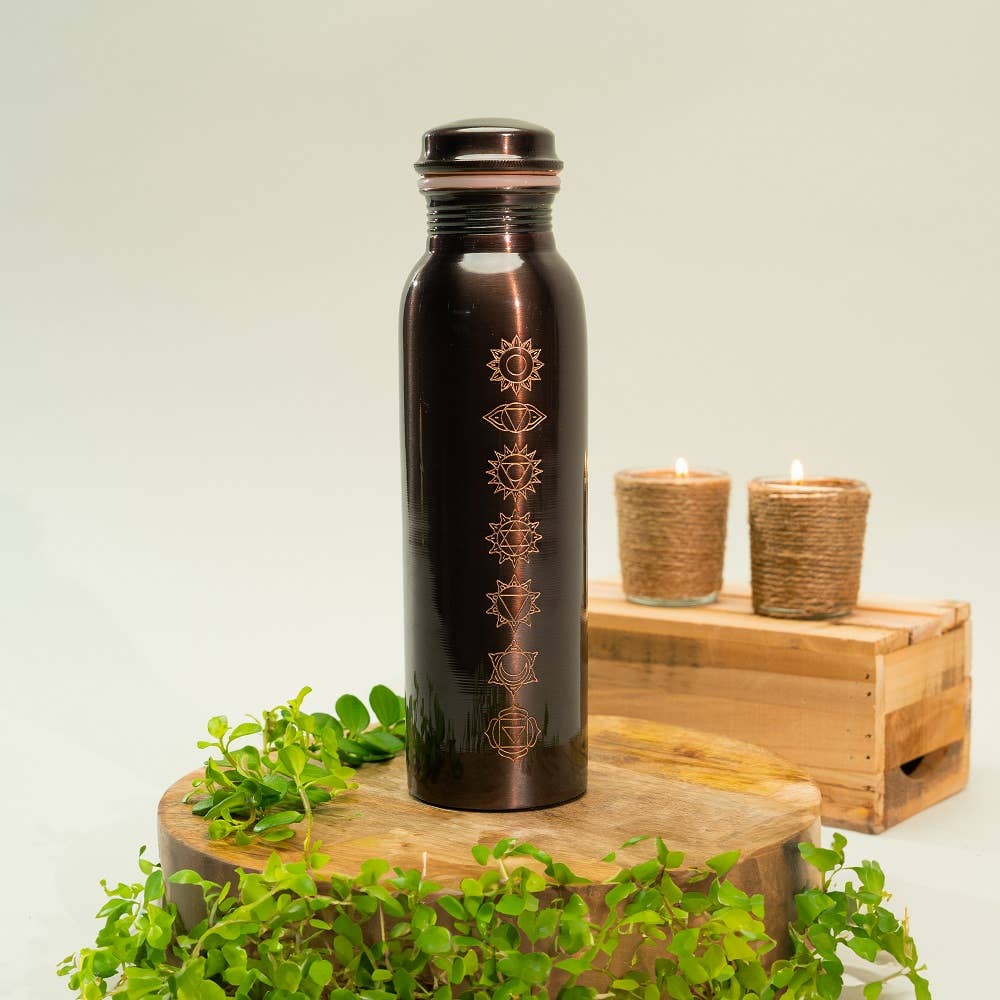 Pure Copper Water Bottle (7 Chakras)