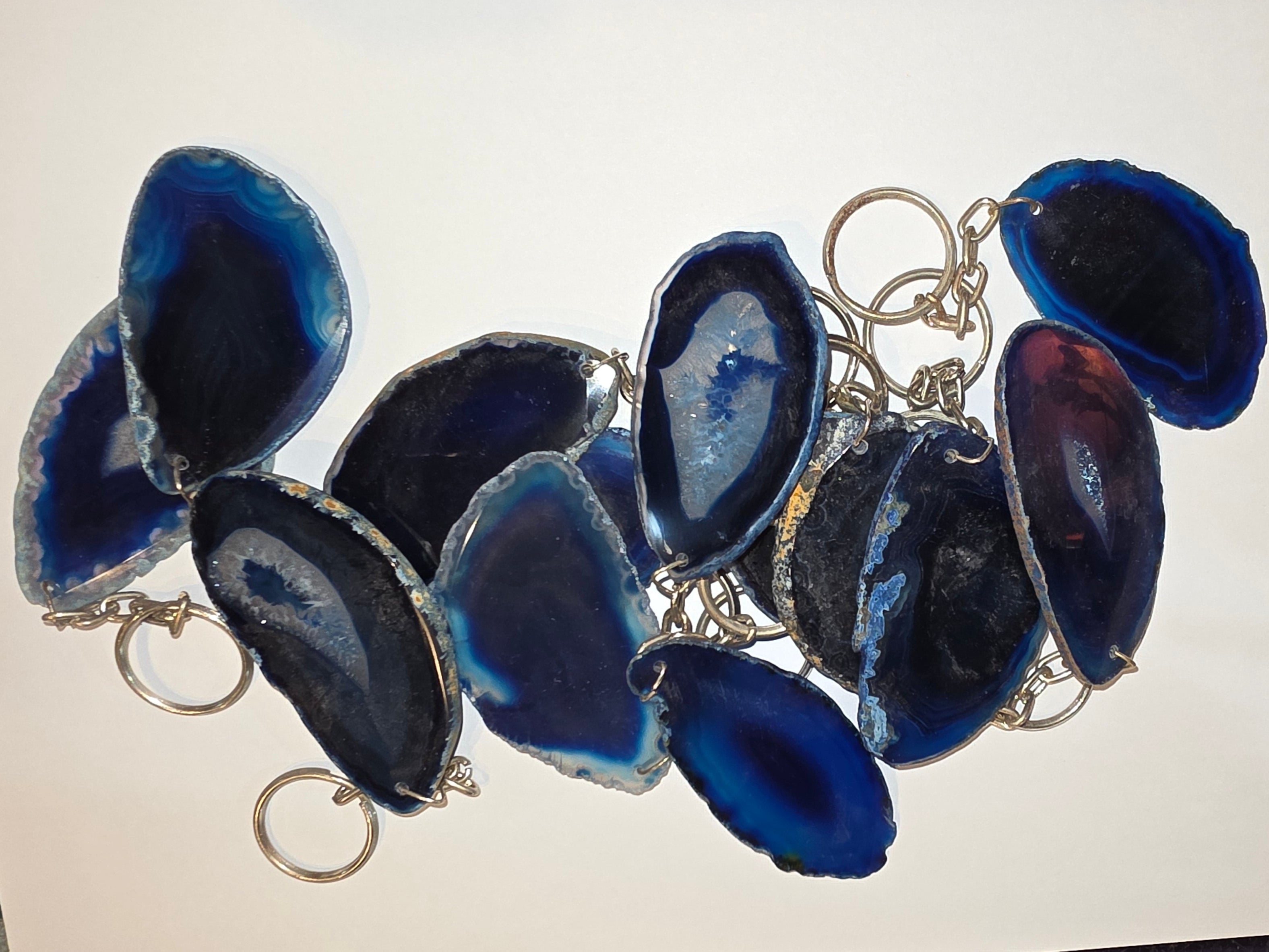 Blue Agate Keyring