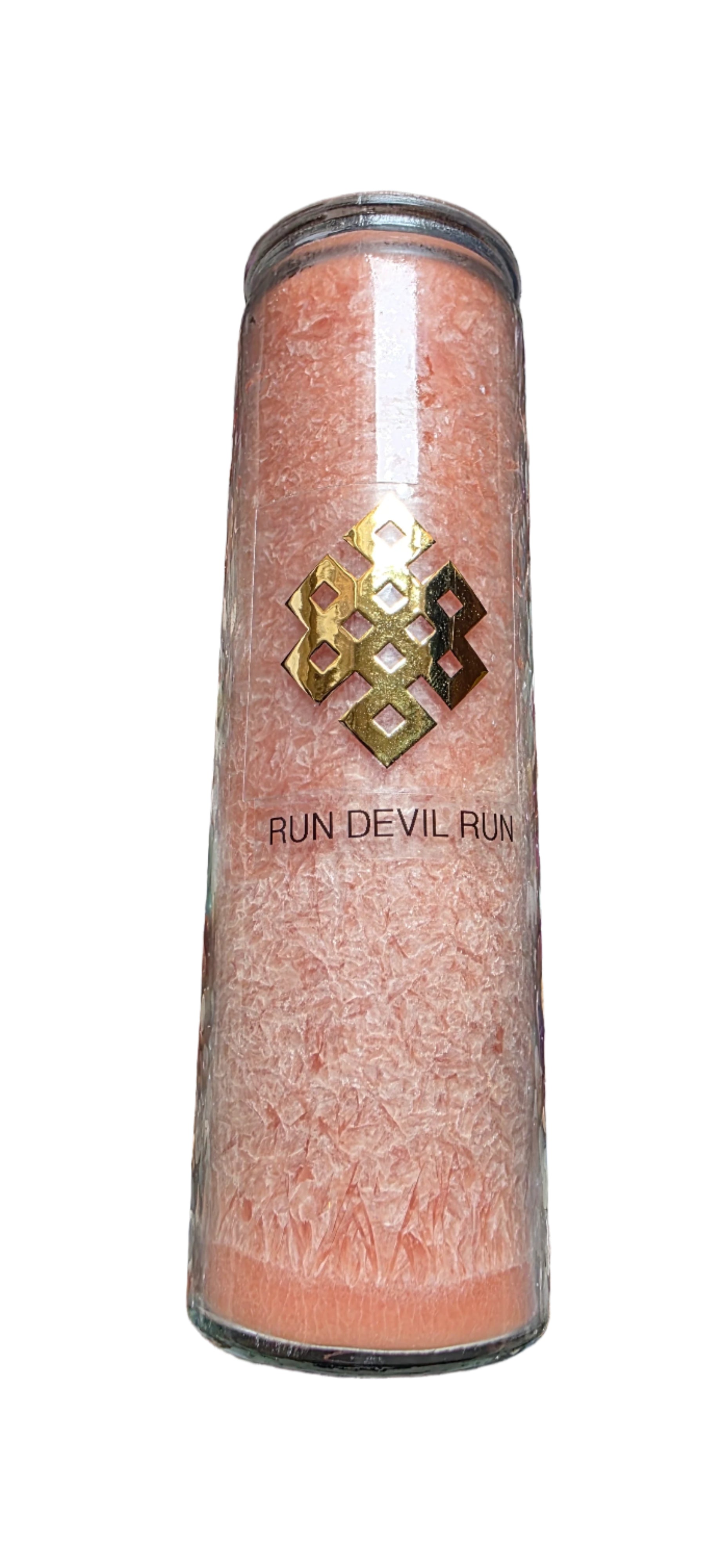 Cosmetic product with 'HUNDEEVIL' branding on a bed of multicolored stones
