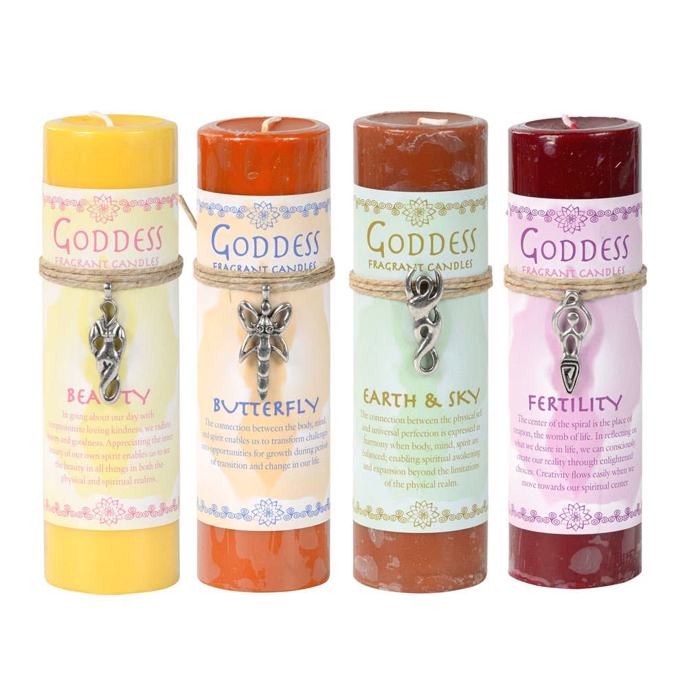 Goddess Pewter Pendant Candles