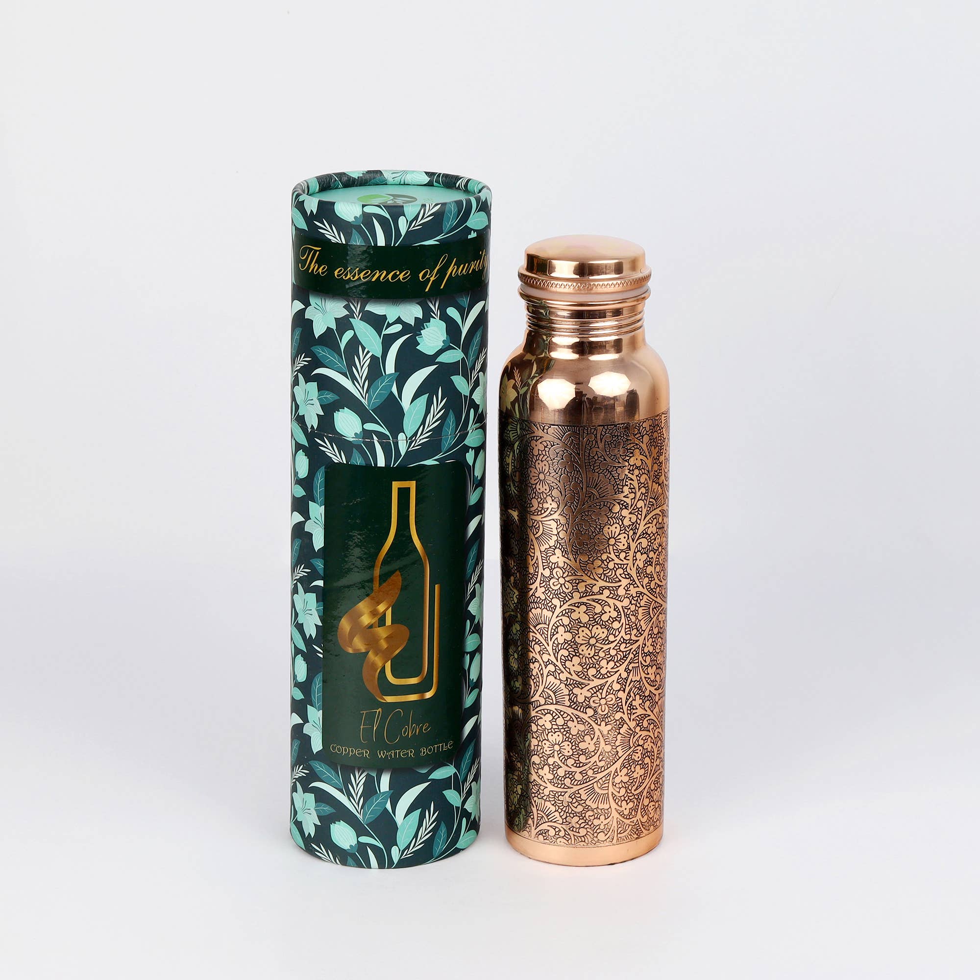 Etching Copper Water Bottle (1 Liter)