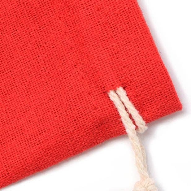 Red Cotton Rich Drawstring Gift Bag