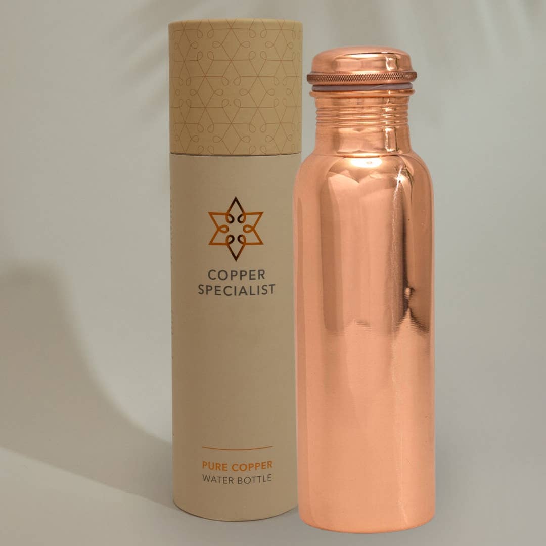 Pure Copper Water Bottle (Smooth, 750ml)