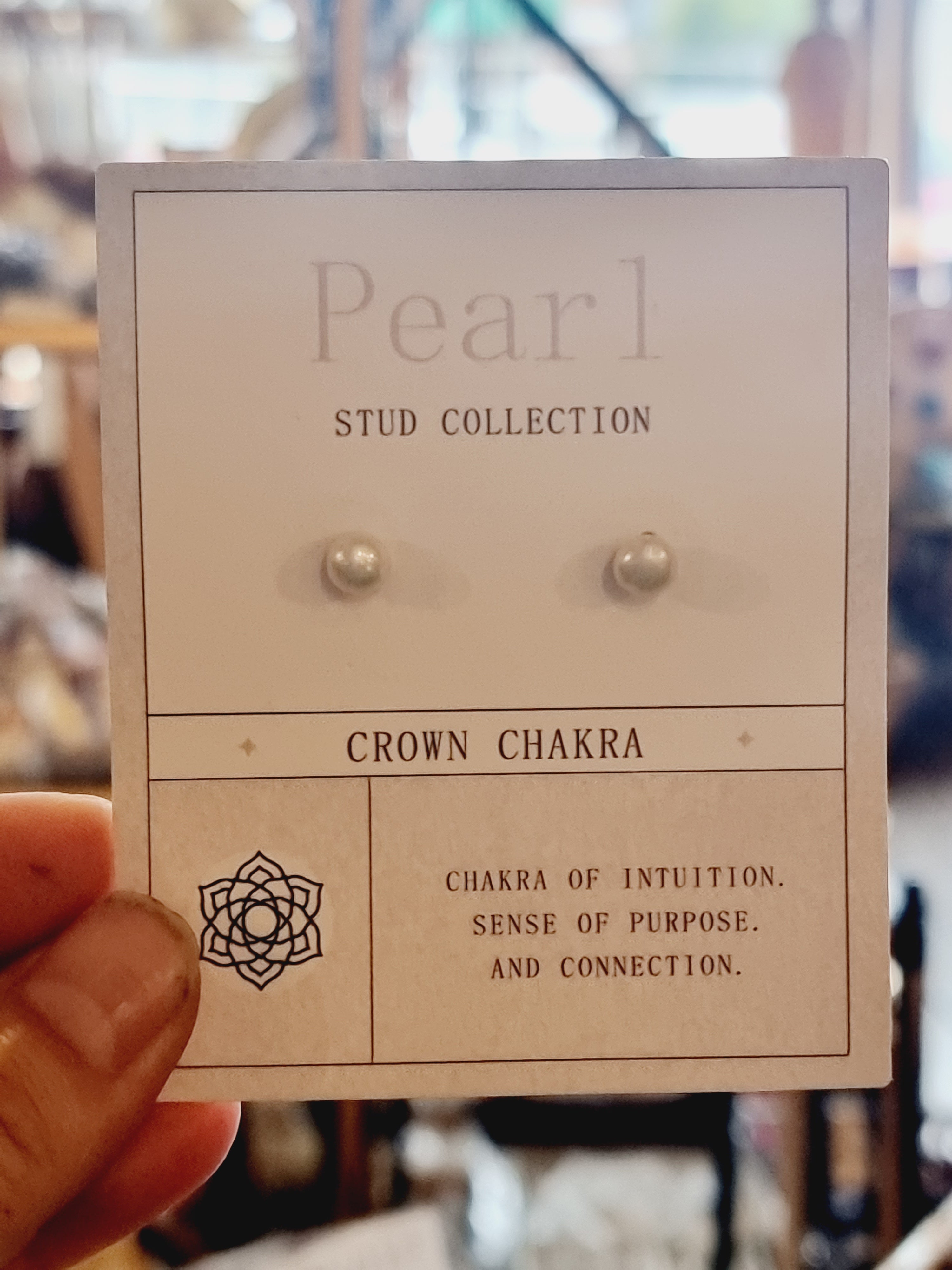 Pearl Crown Chakra Earrings