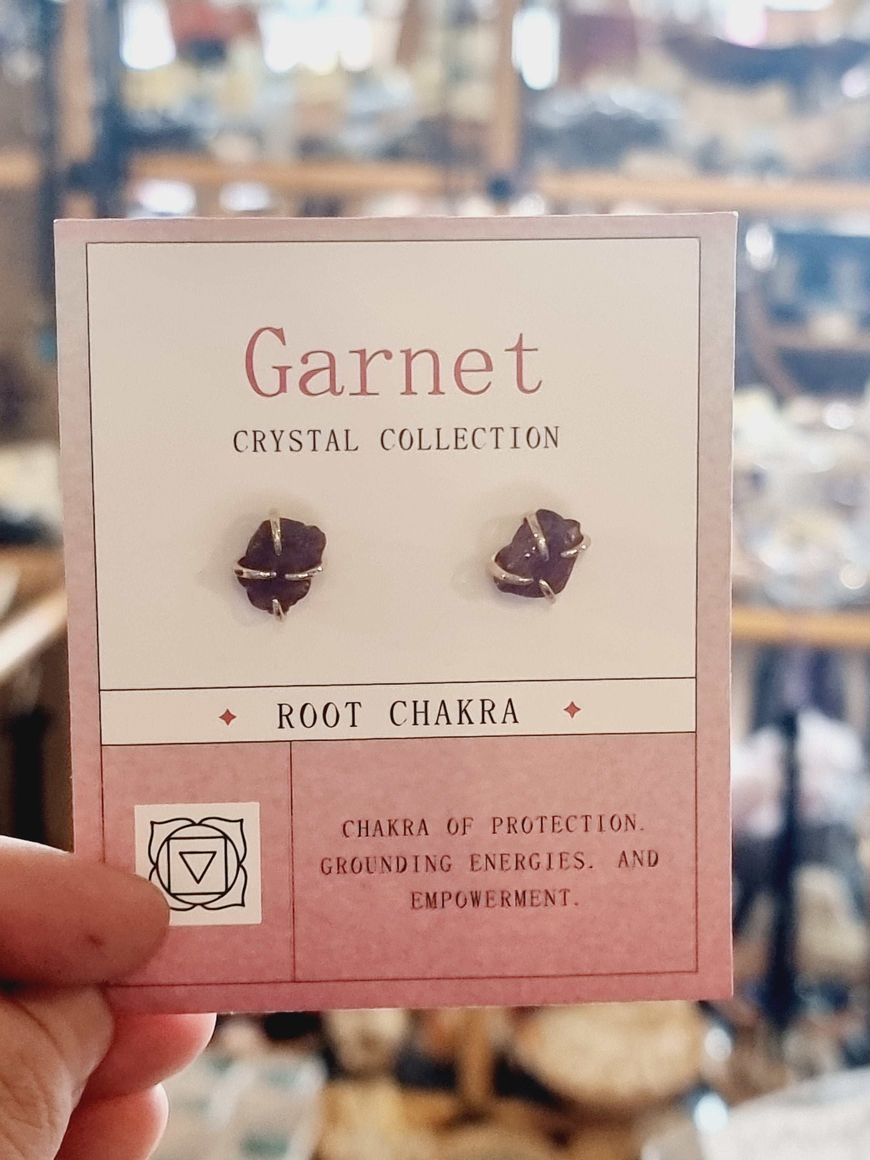 Garnet Root Chakra Earrings