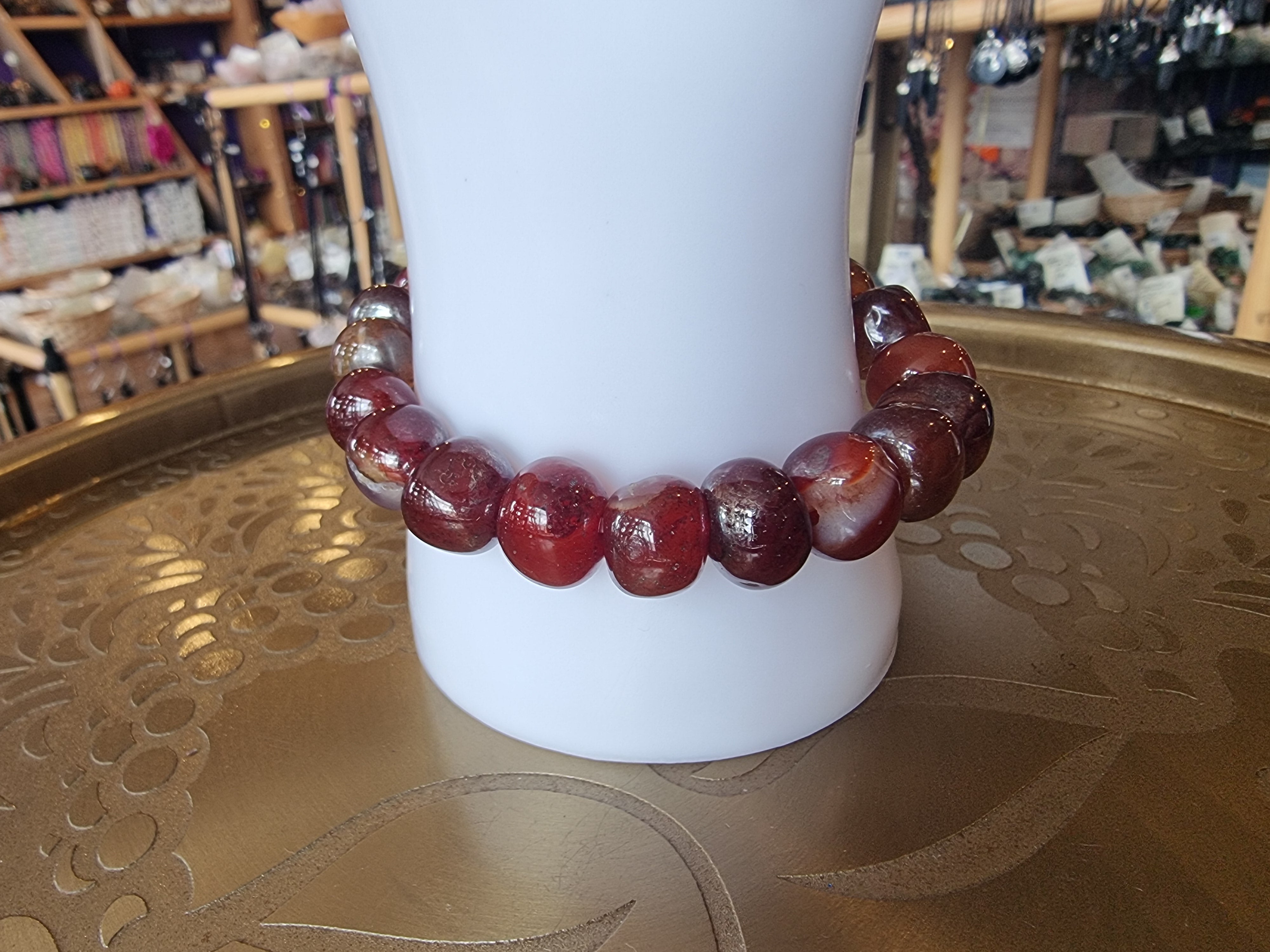 Carnelian Large Beaded Bracelets