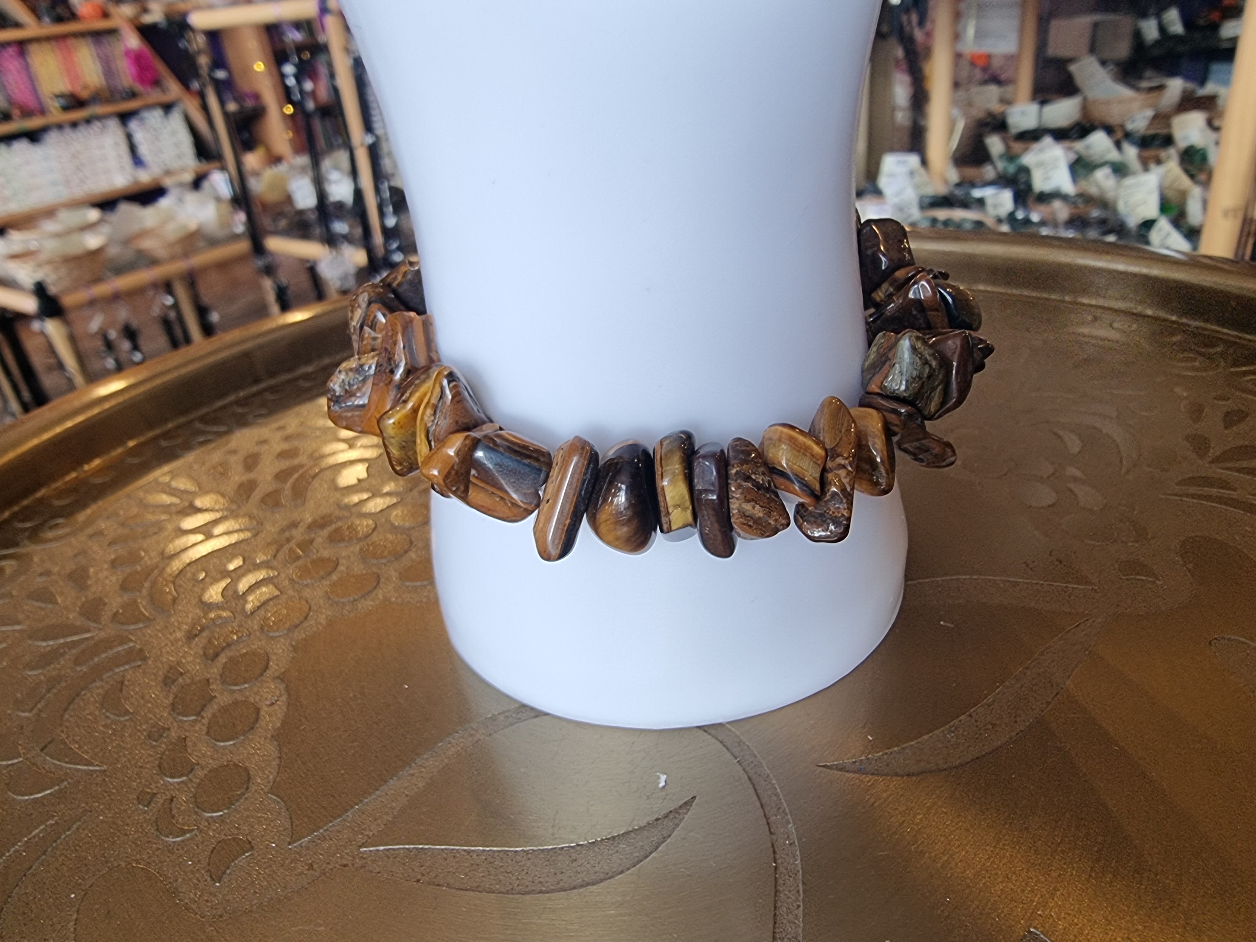 Chunky Tigers Eye Chip Bracelet