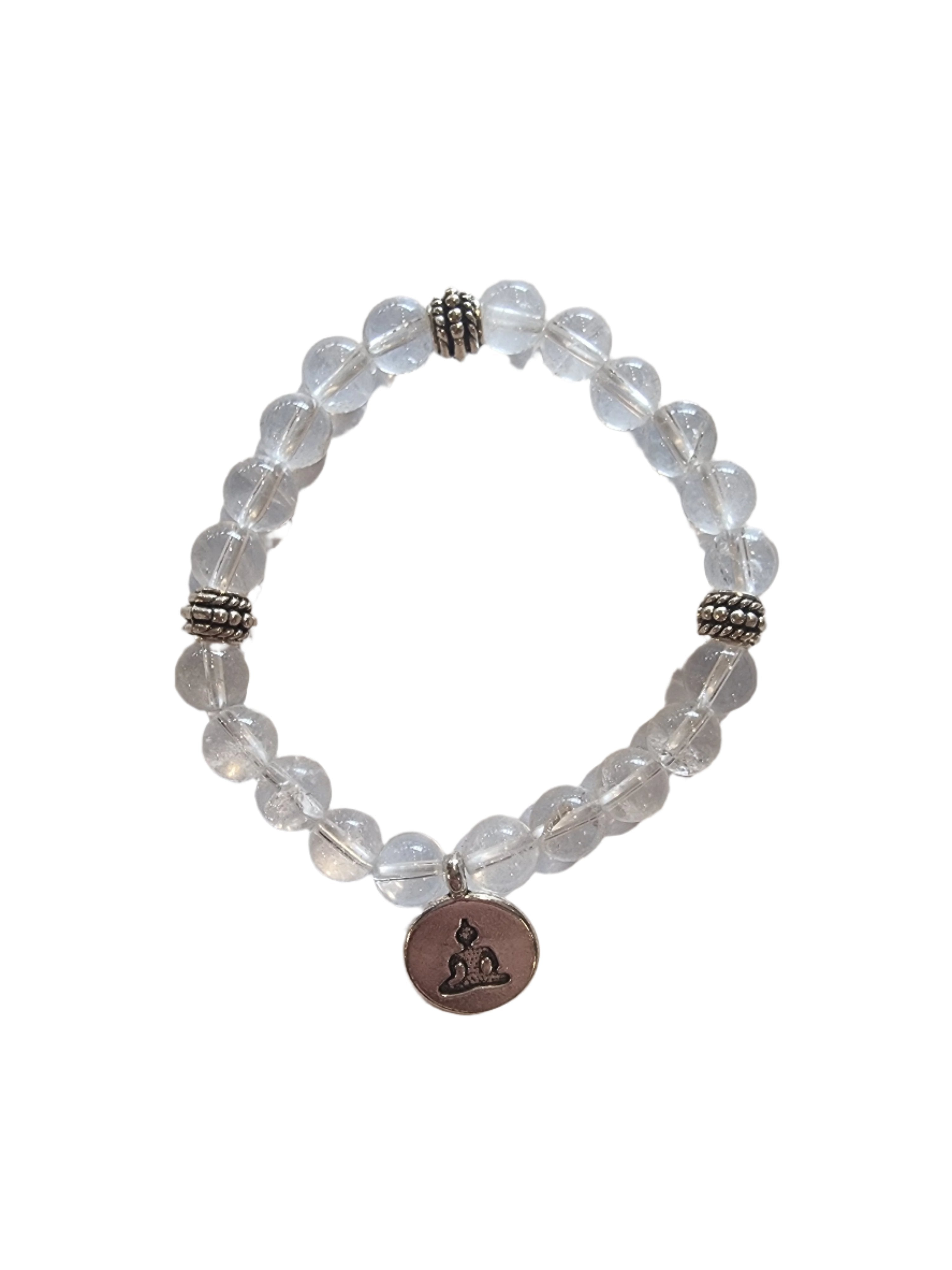 Clear Quartz Buddha Bracelet