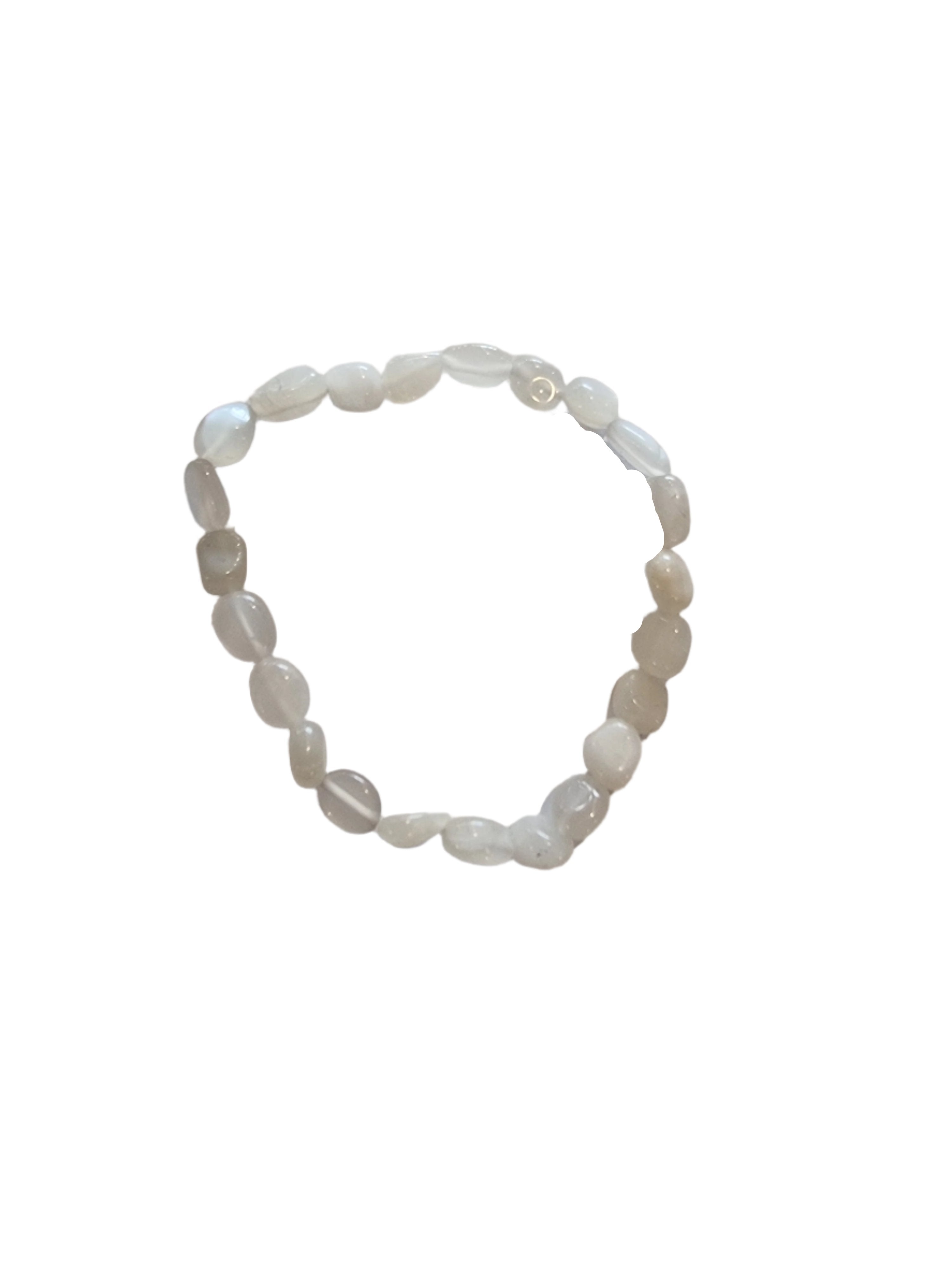 Grey Moonstone Beaded Bracelet