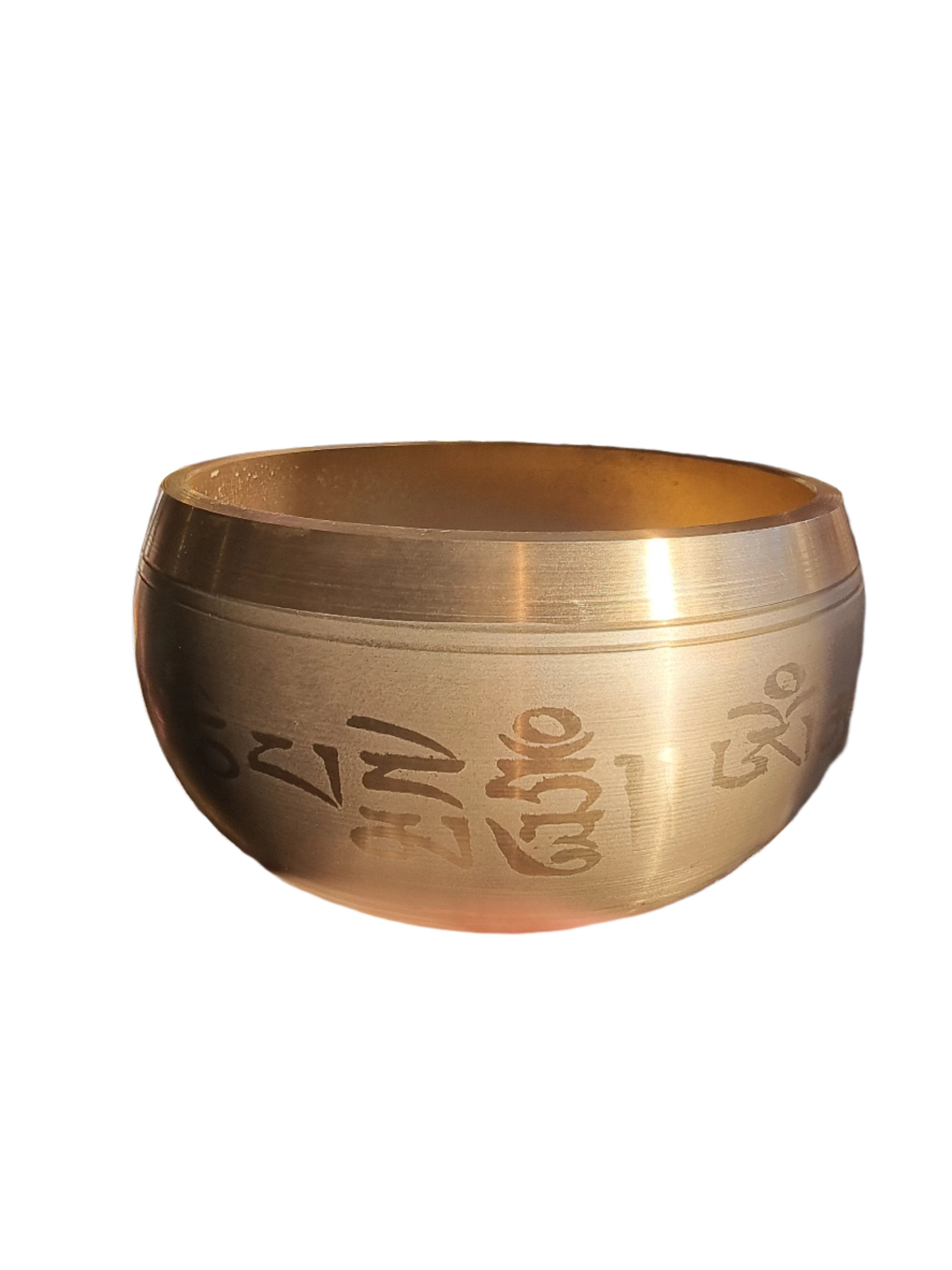 Gold Sanskrit Singing Bowl