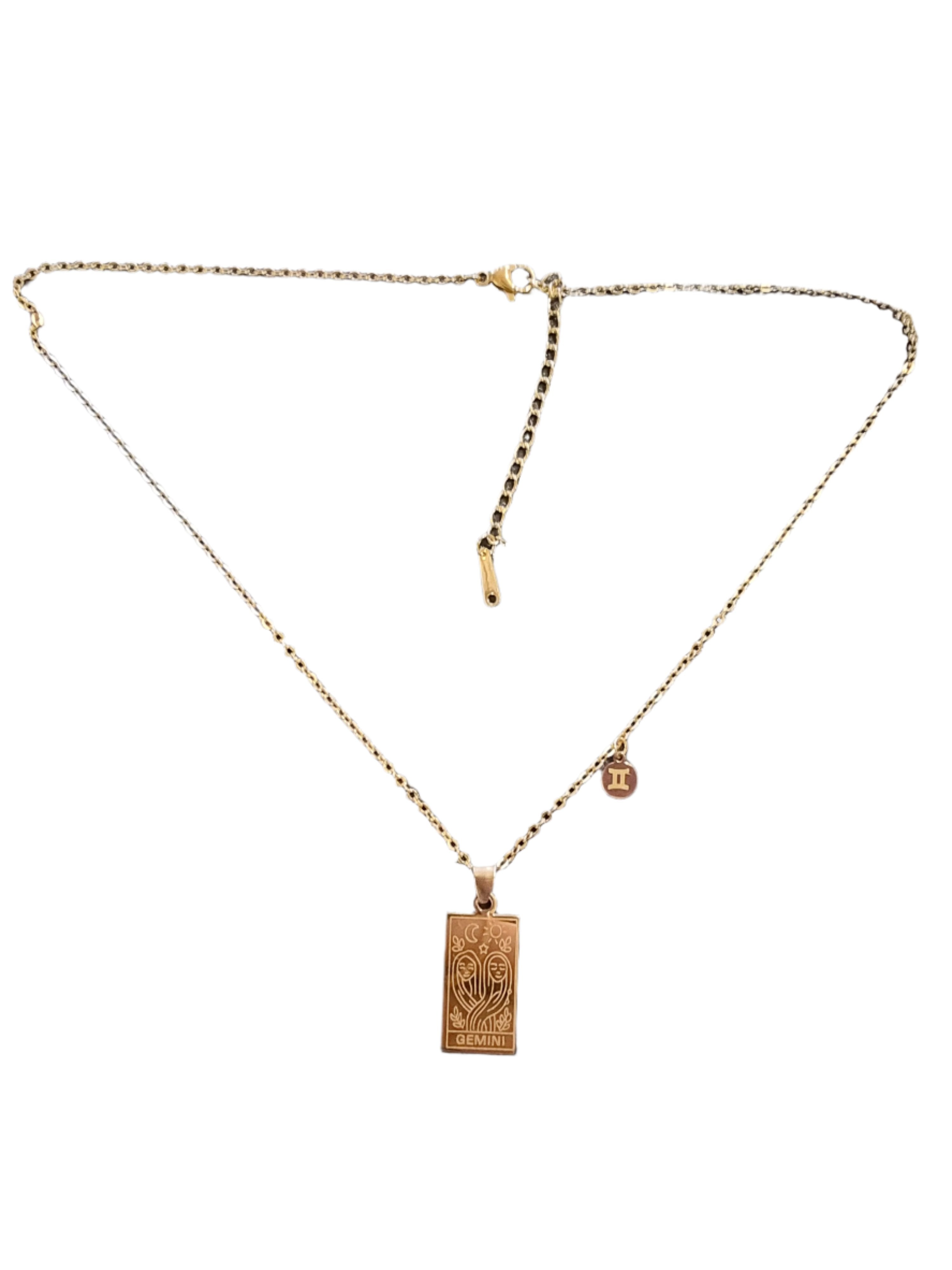 Gemini Gold Necklace