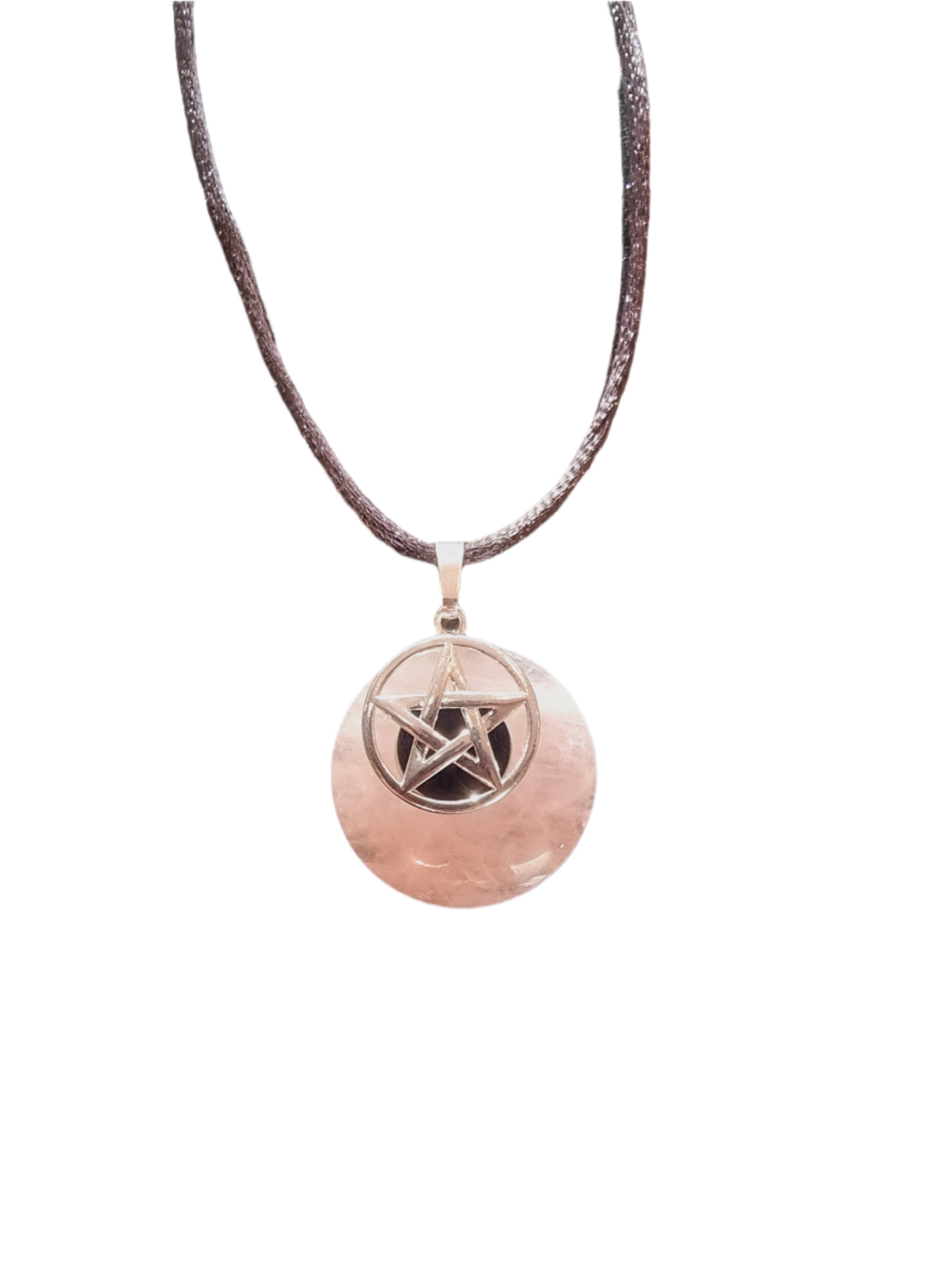 Rose Quartz Pentagram Pendant