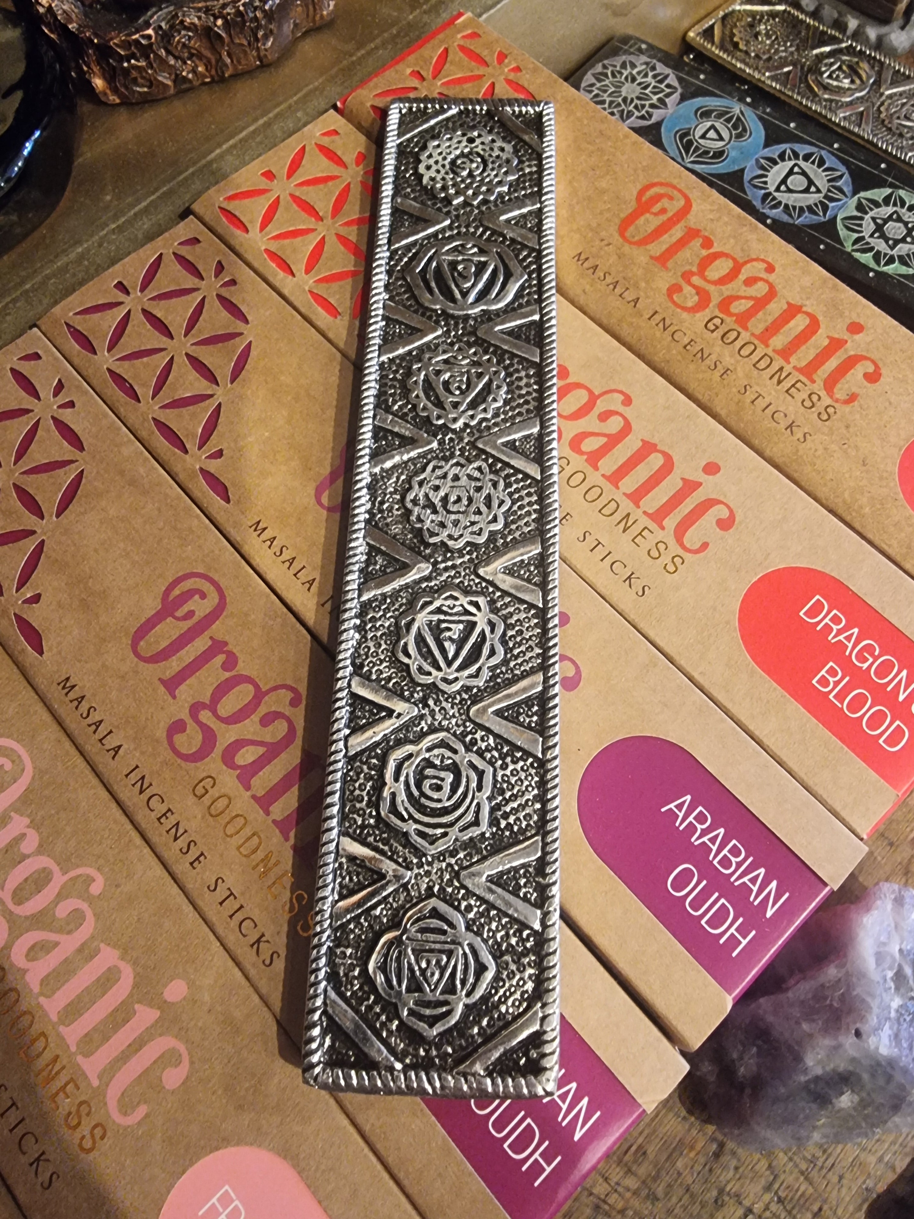 Chakra Silver Incense Holder