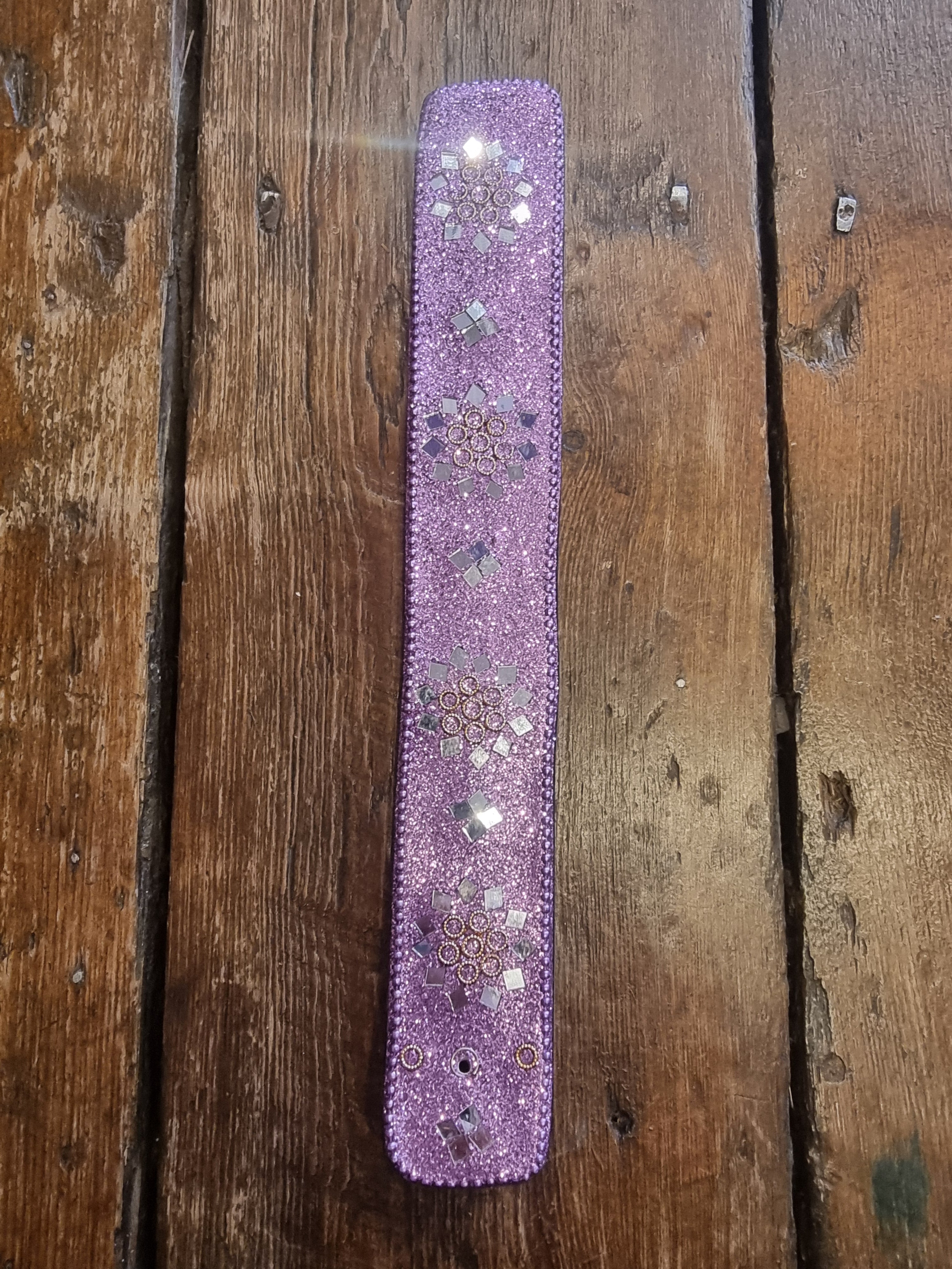 Purple Glitter Incense Holder