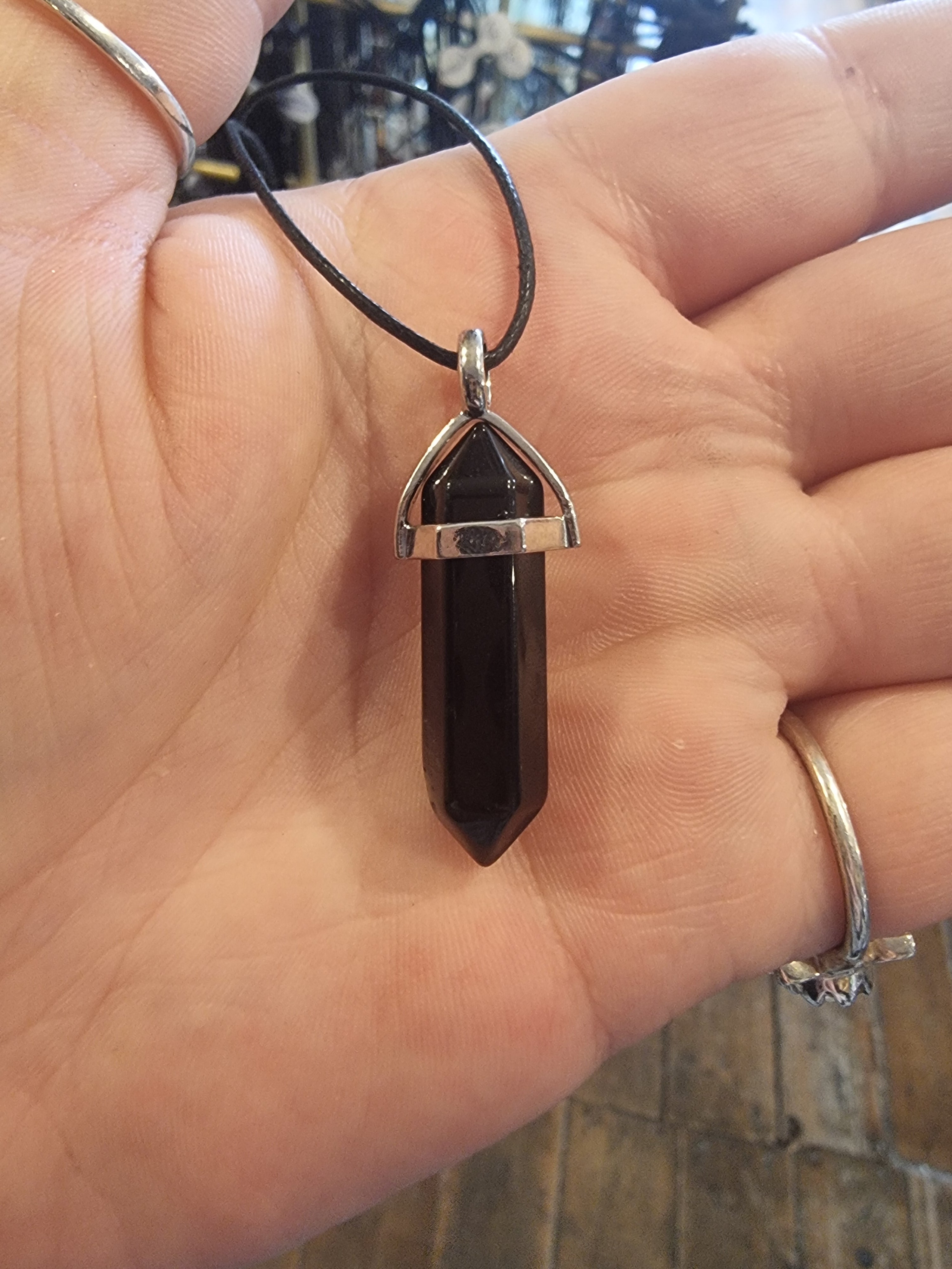 Black Obsidian Point Pendant