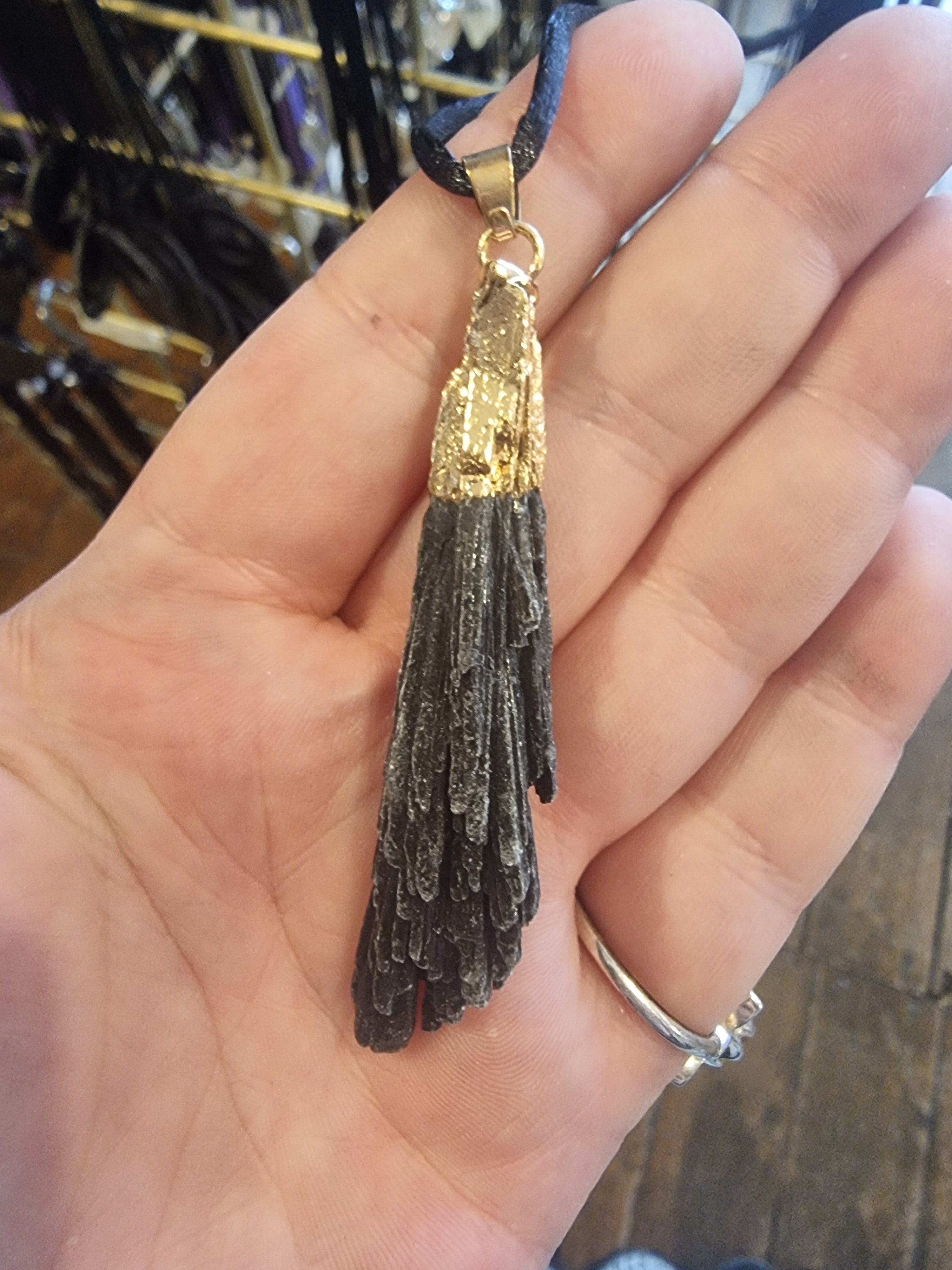 Black Kyanite Pendant