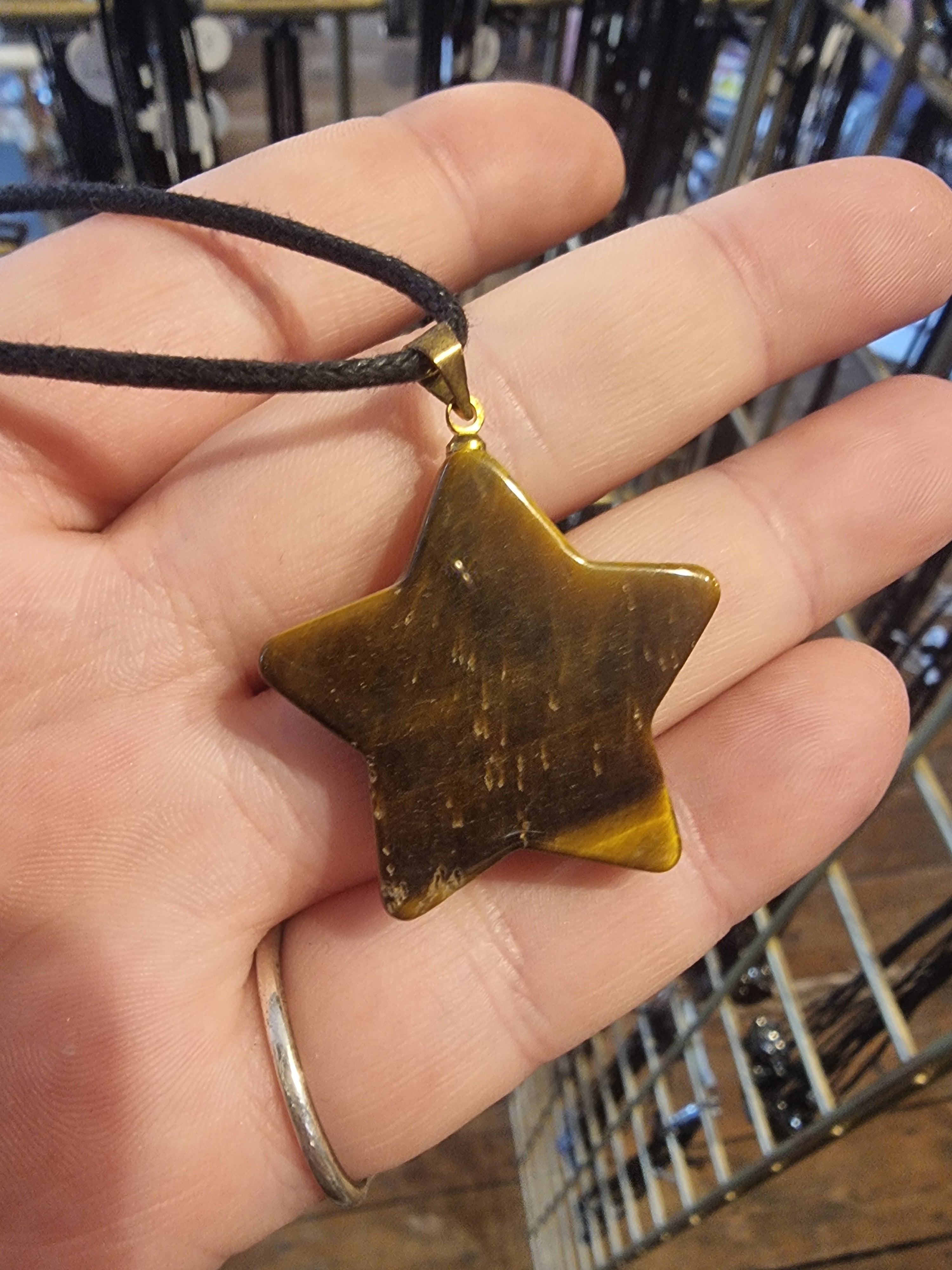 Tigers Eye Star Pendant