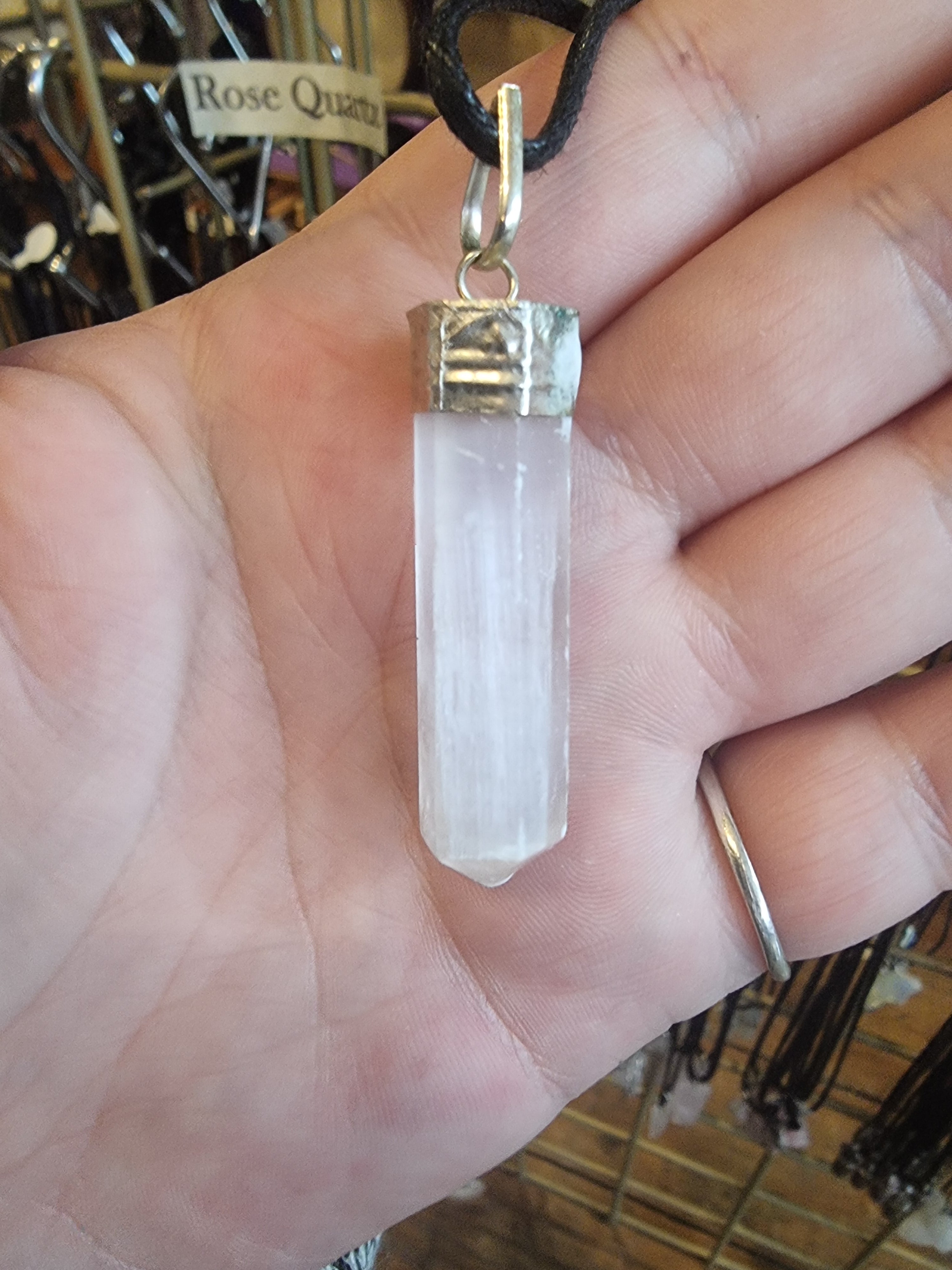 Selenite Point Pendant