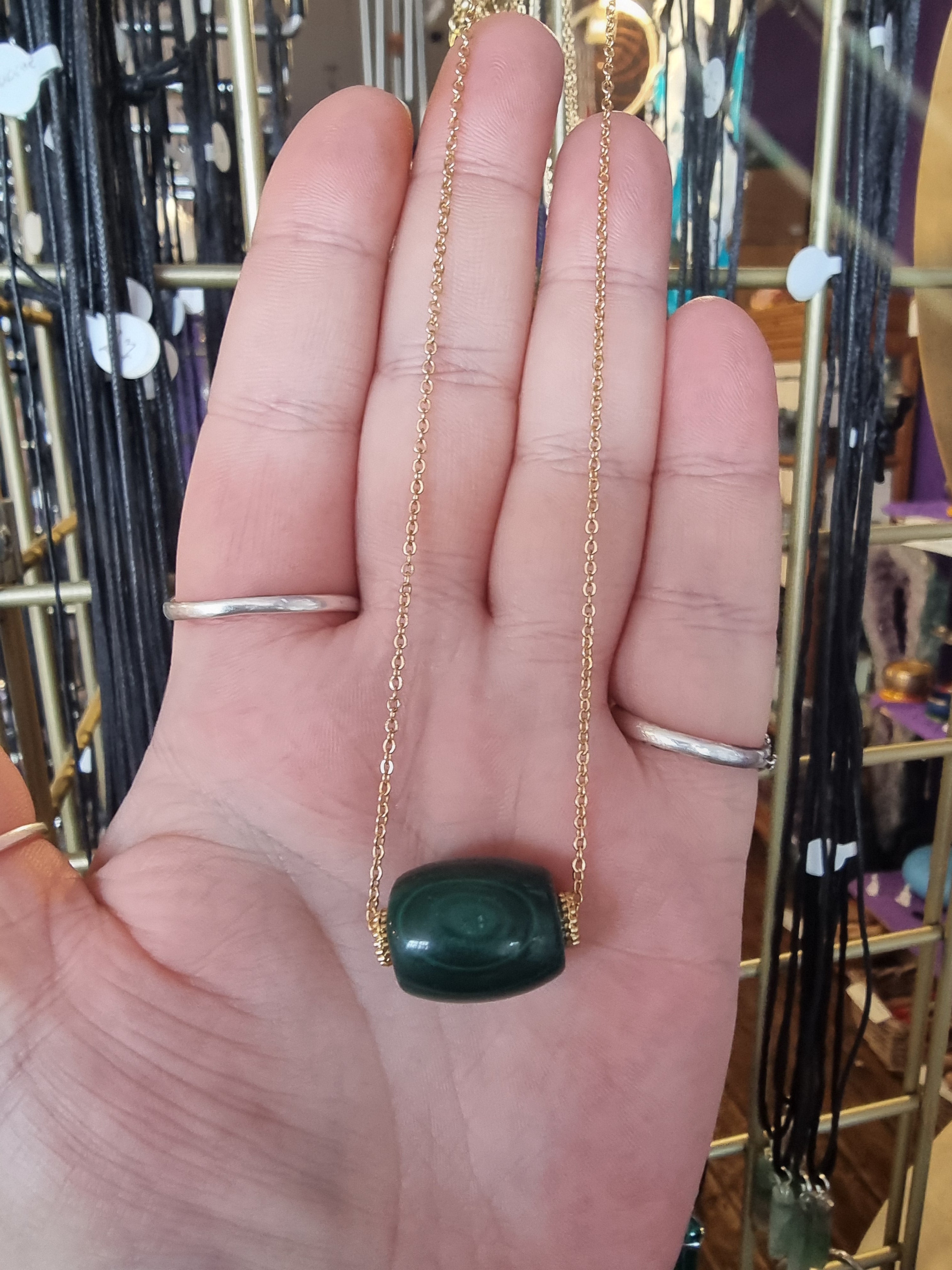 Malachite Gold Necklace