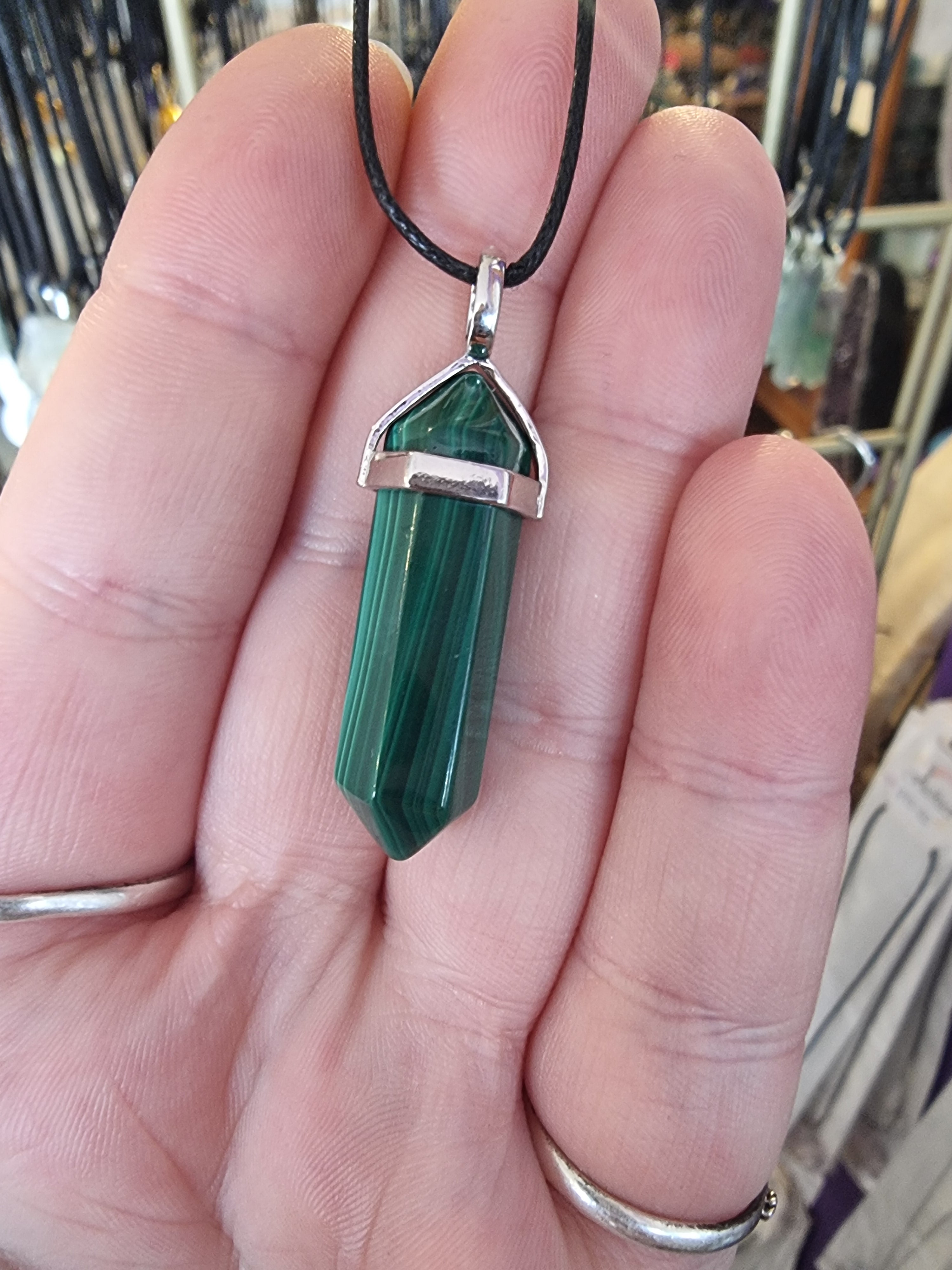 Malachite Point Pendant