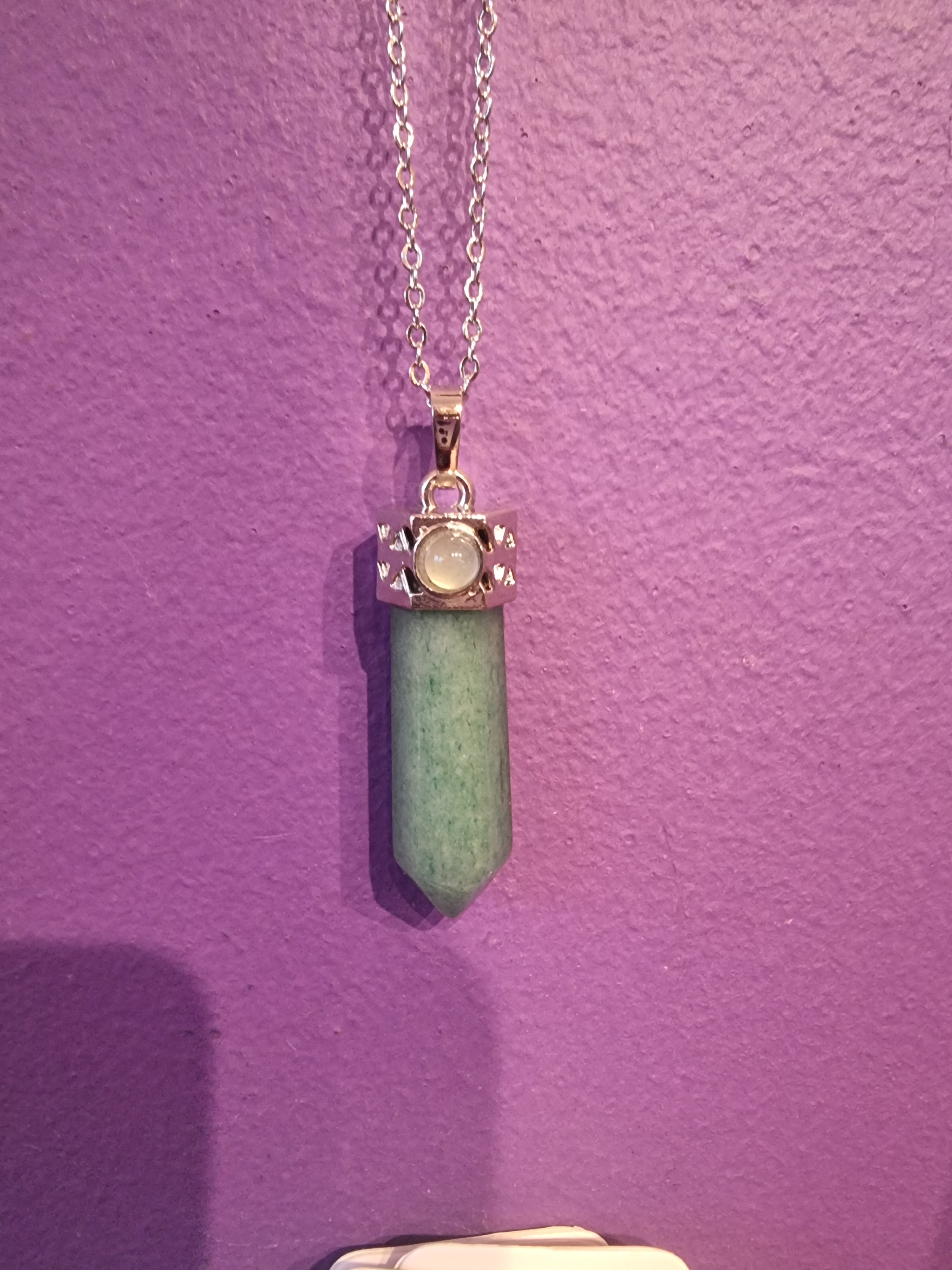 Green Aventurine Wand Pendant