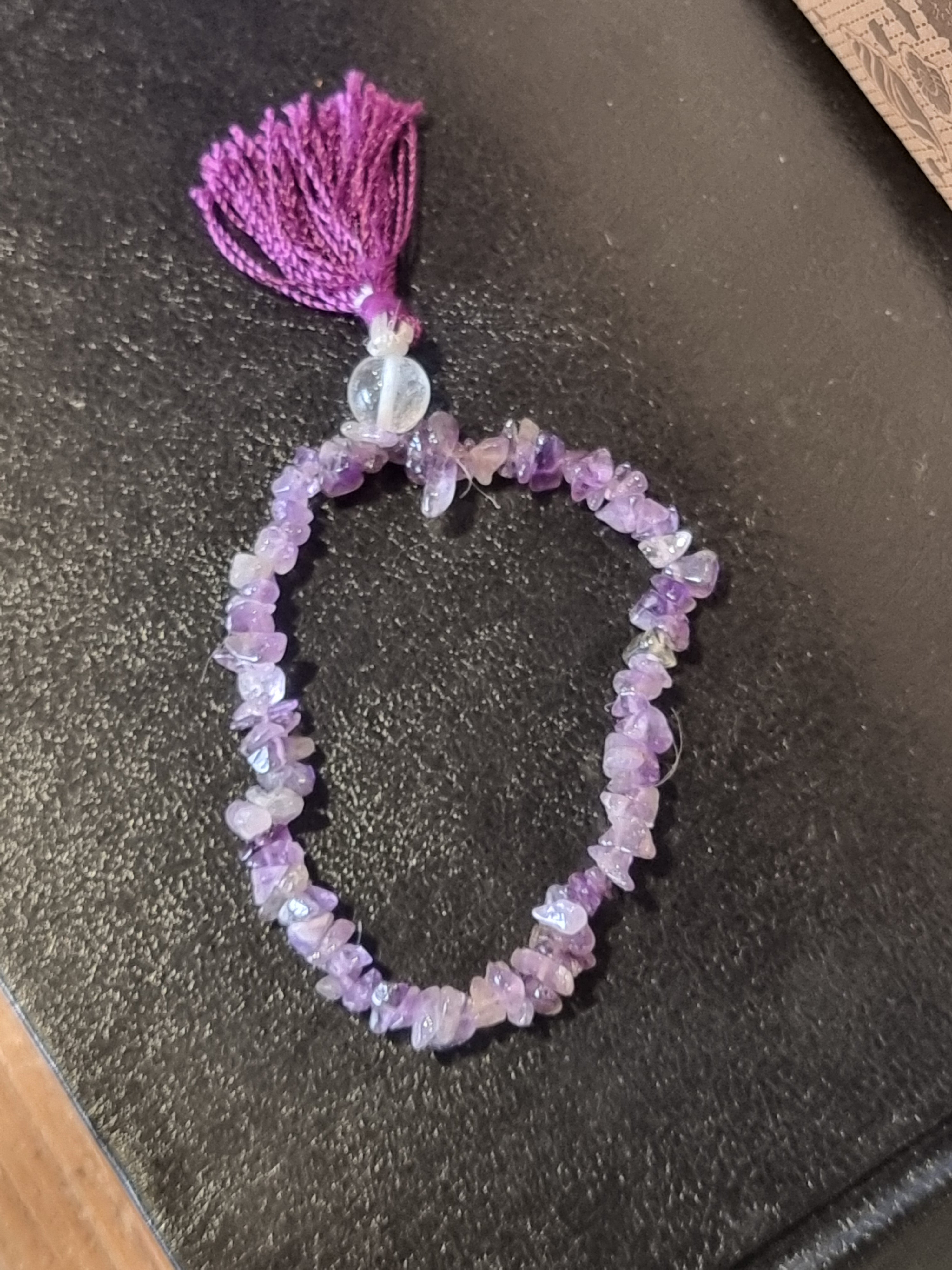 Amethyst Yoga Chip Bracelet