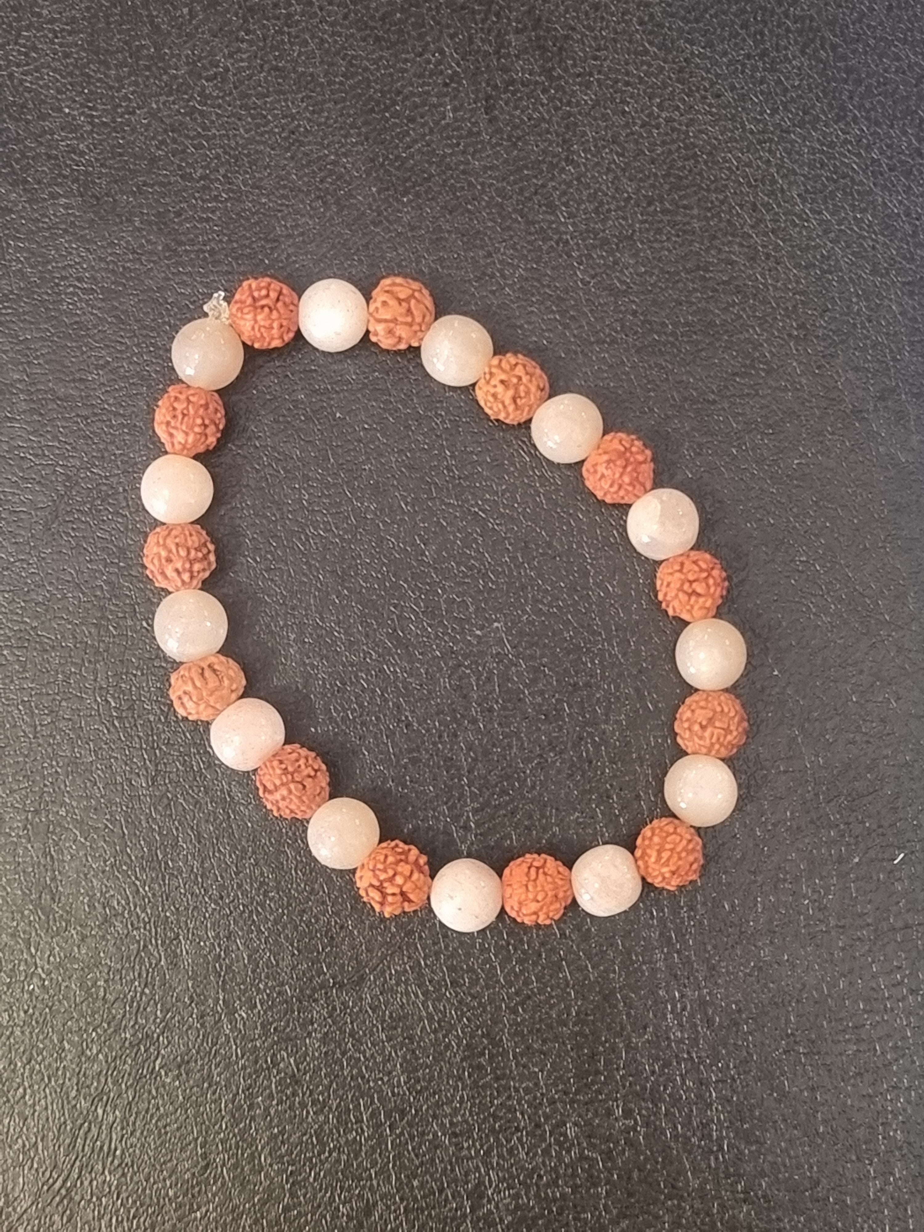 Rudraksha & Moonstone Bracelet