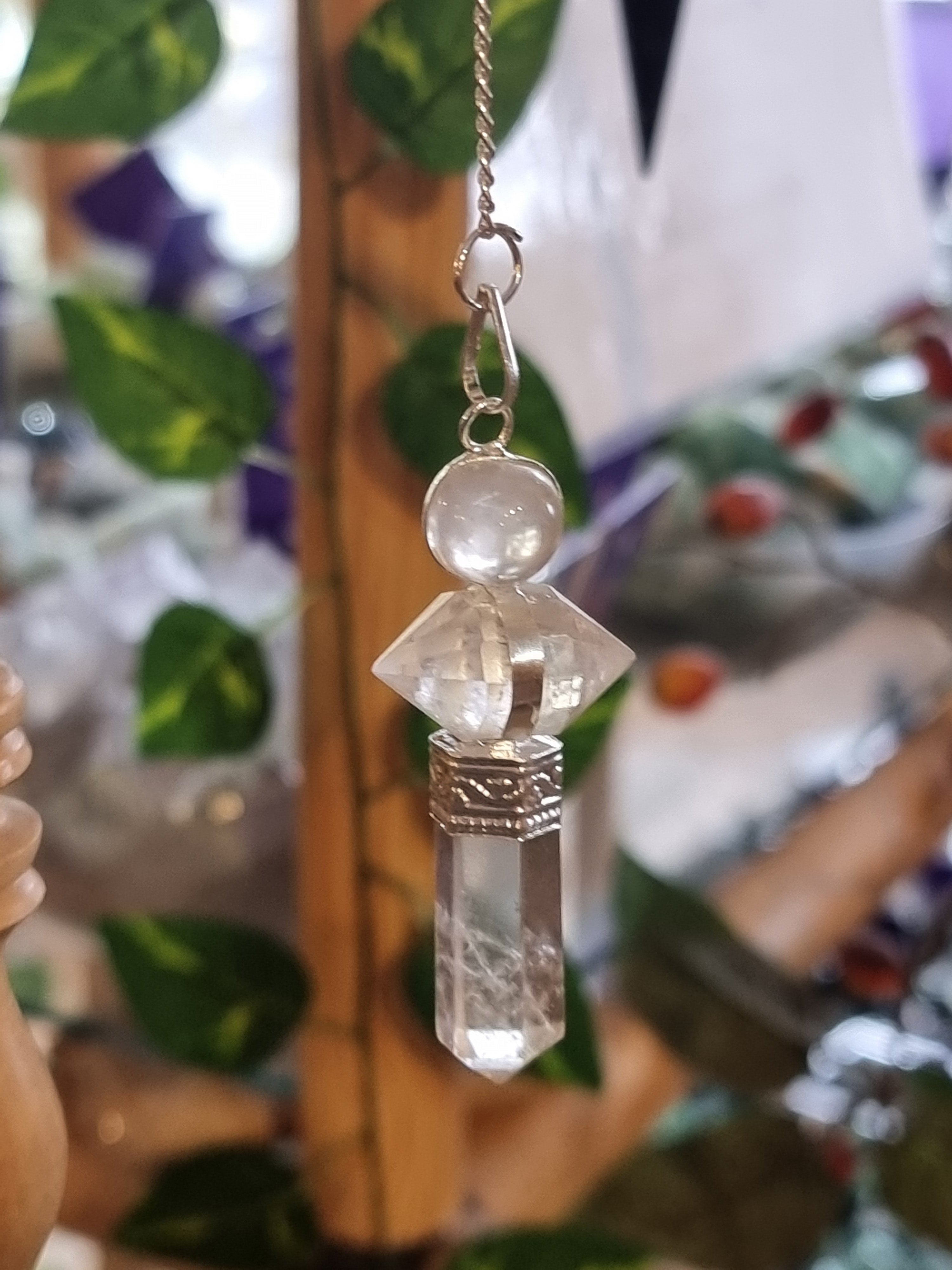 Clear Quartz Point Pendulum