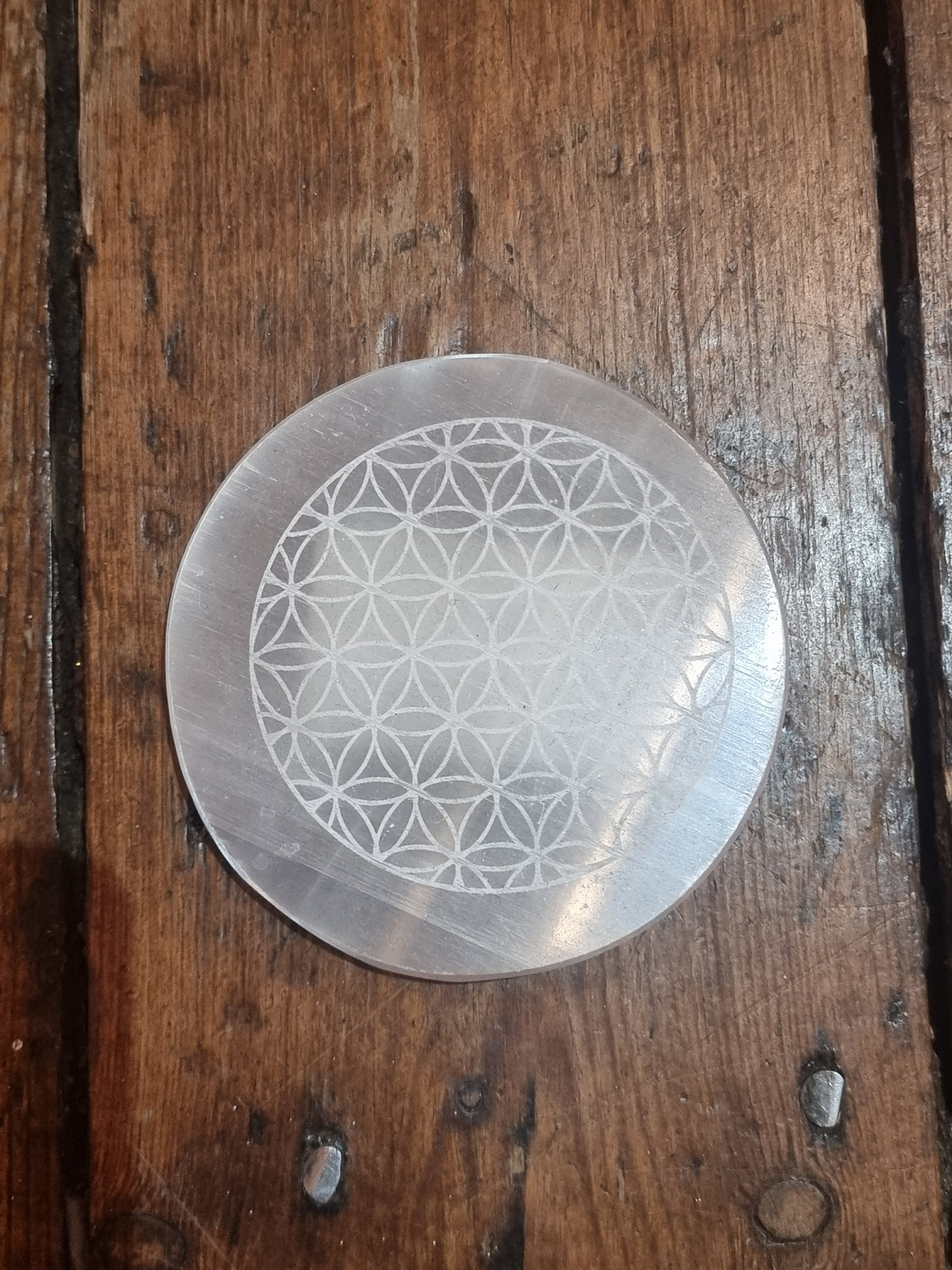 Selenite Plate Flower of Life