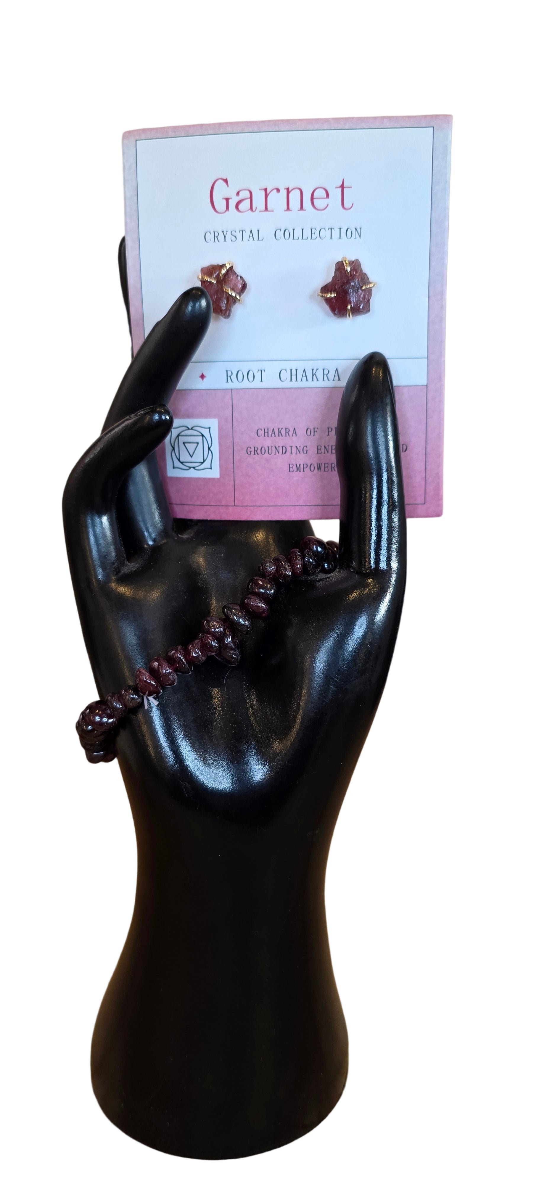 Garnet Earring & Bracelet Gift Set