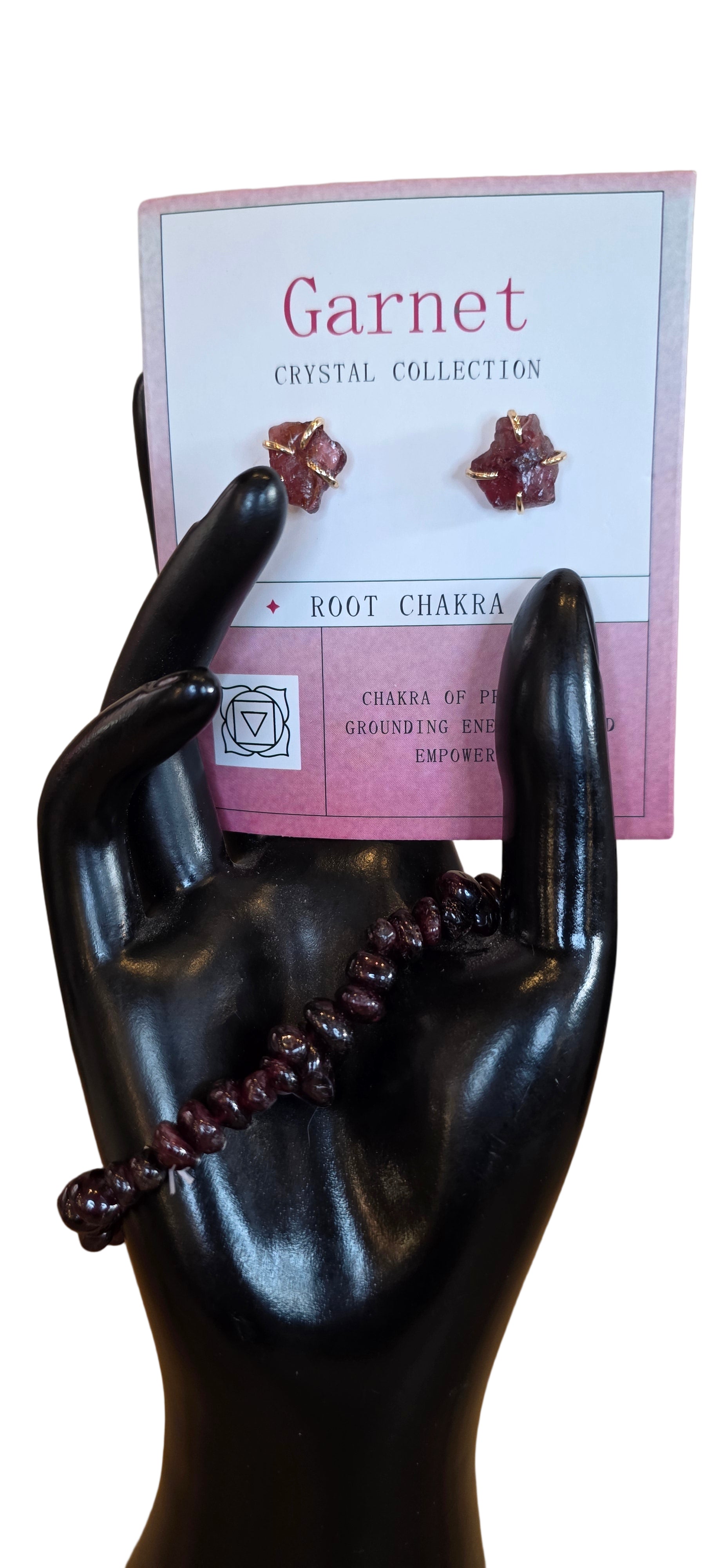 Garnet Earring & Bracelet Gift Set