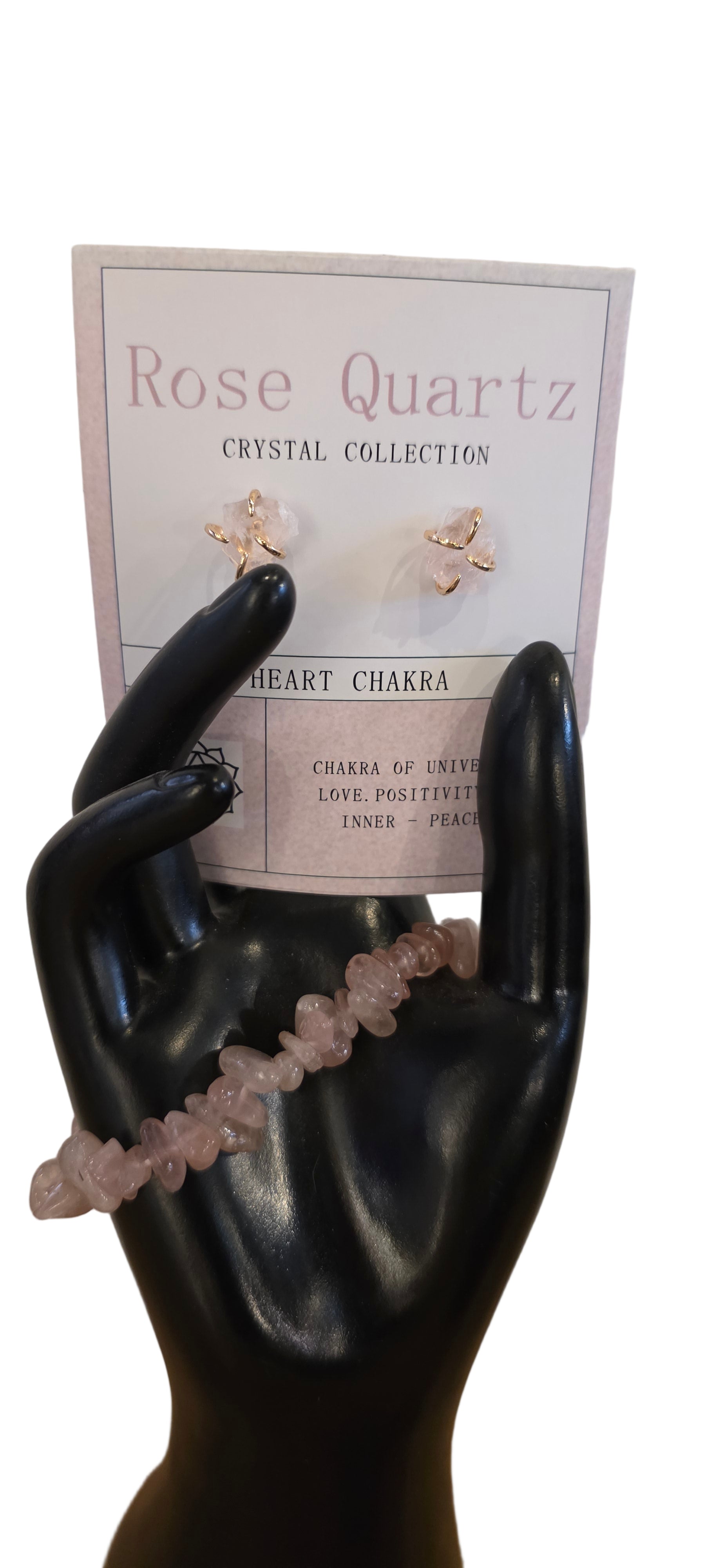 Rose Quartz Earring & Bracelet Gift Set