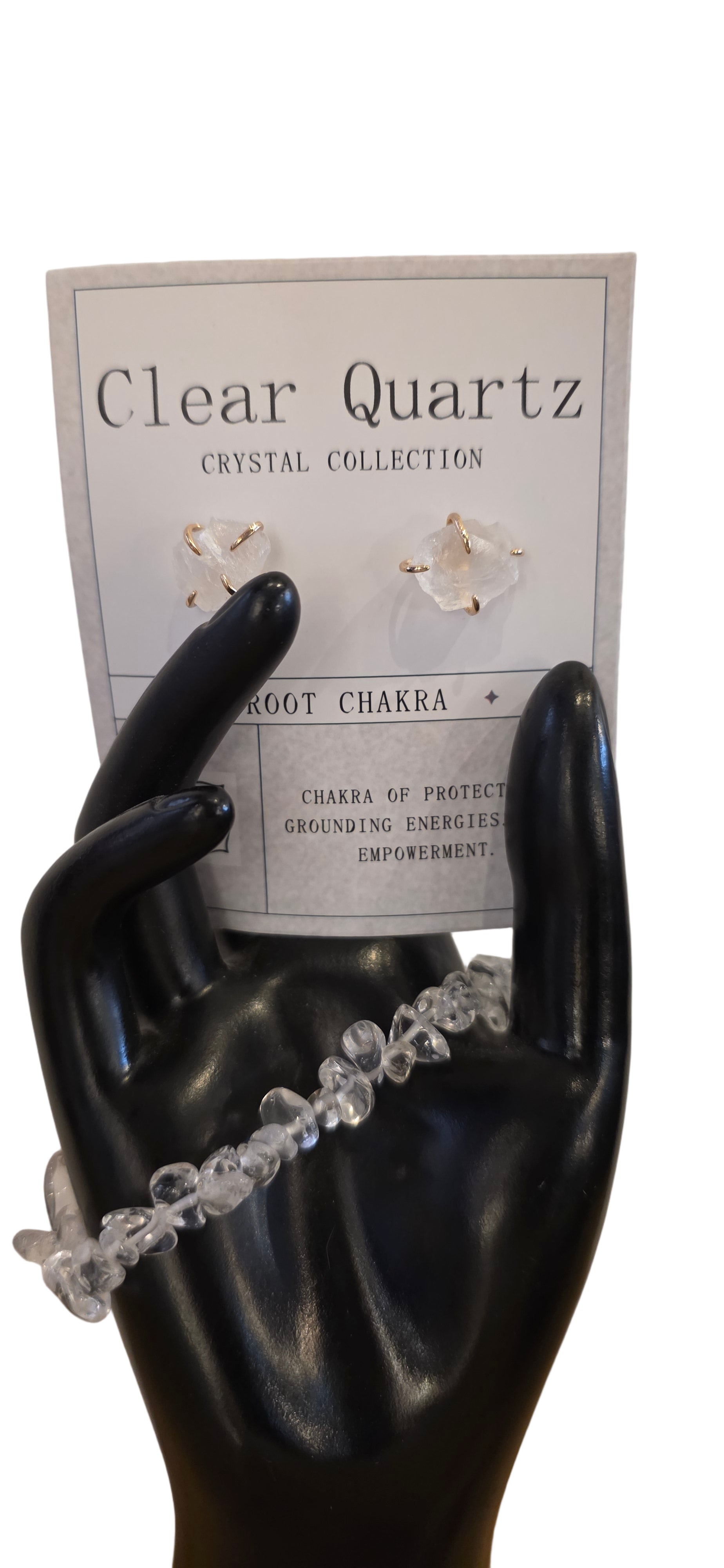Clear Quartz Earring & Bracelet Gift Set