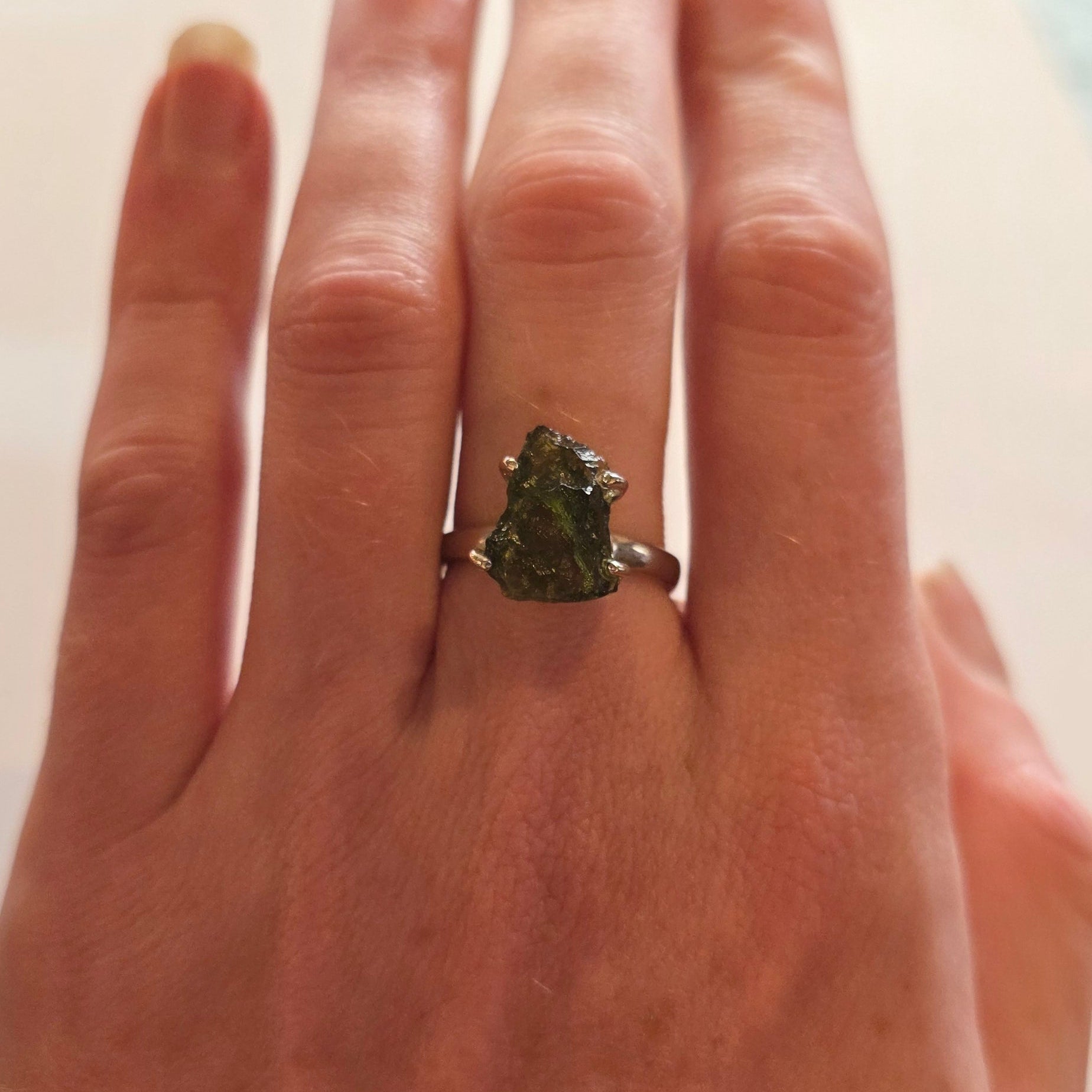 Moldavite Ring