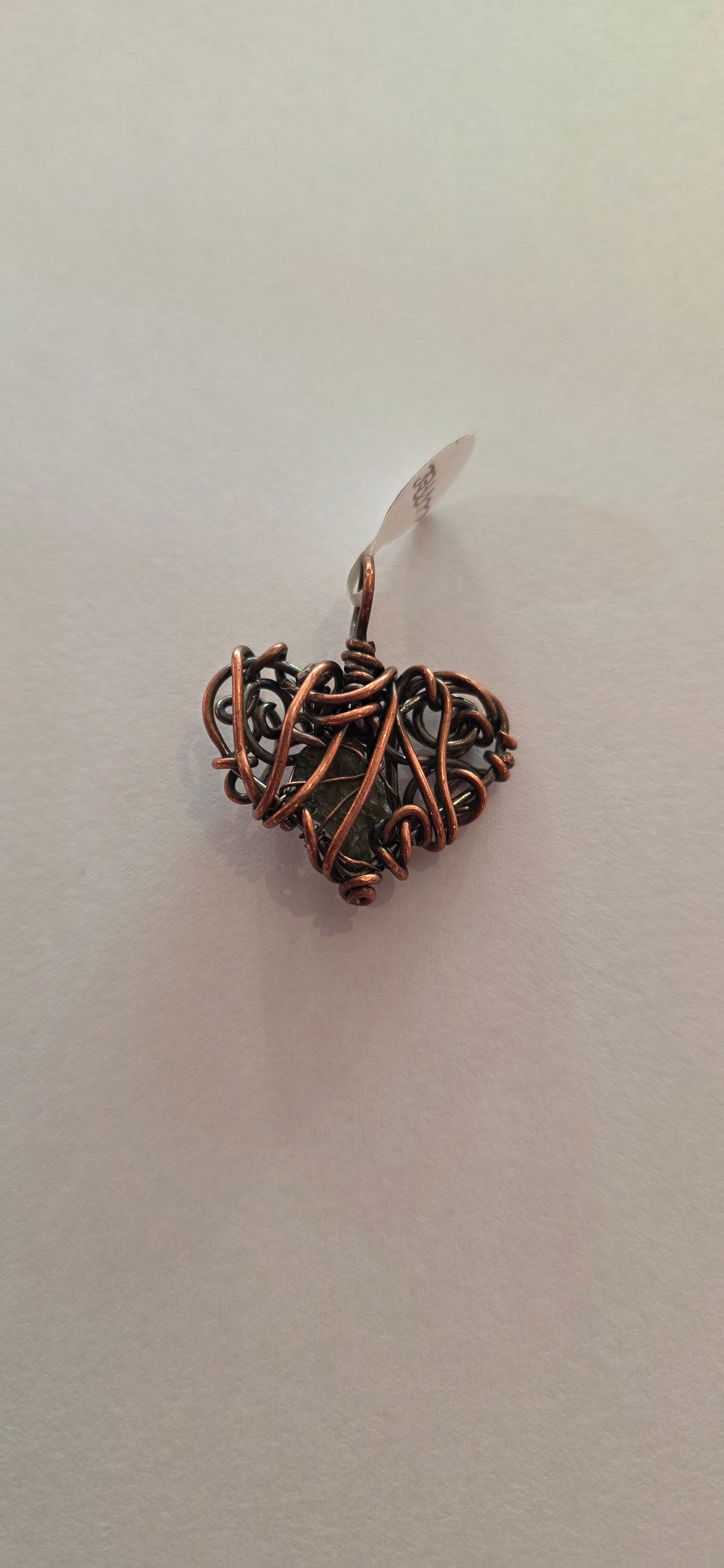 Moldavite Heart Pendant