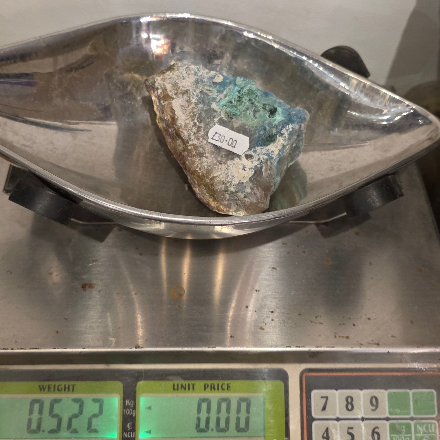 Dioptase on Smokey Quartz