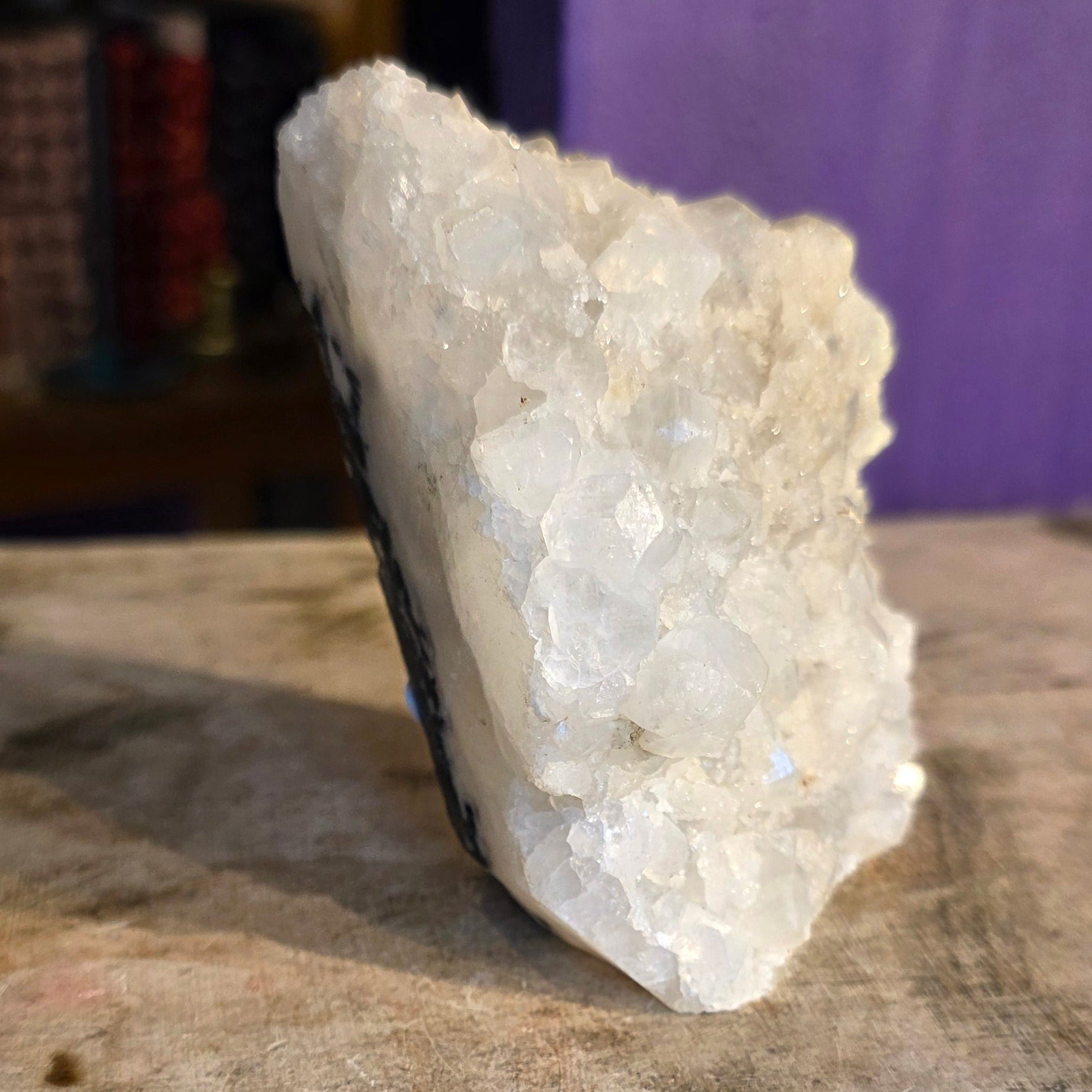 Apophyllite Specimen with Dendritic Back