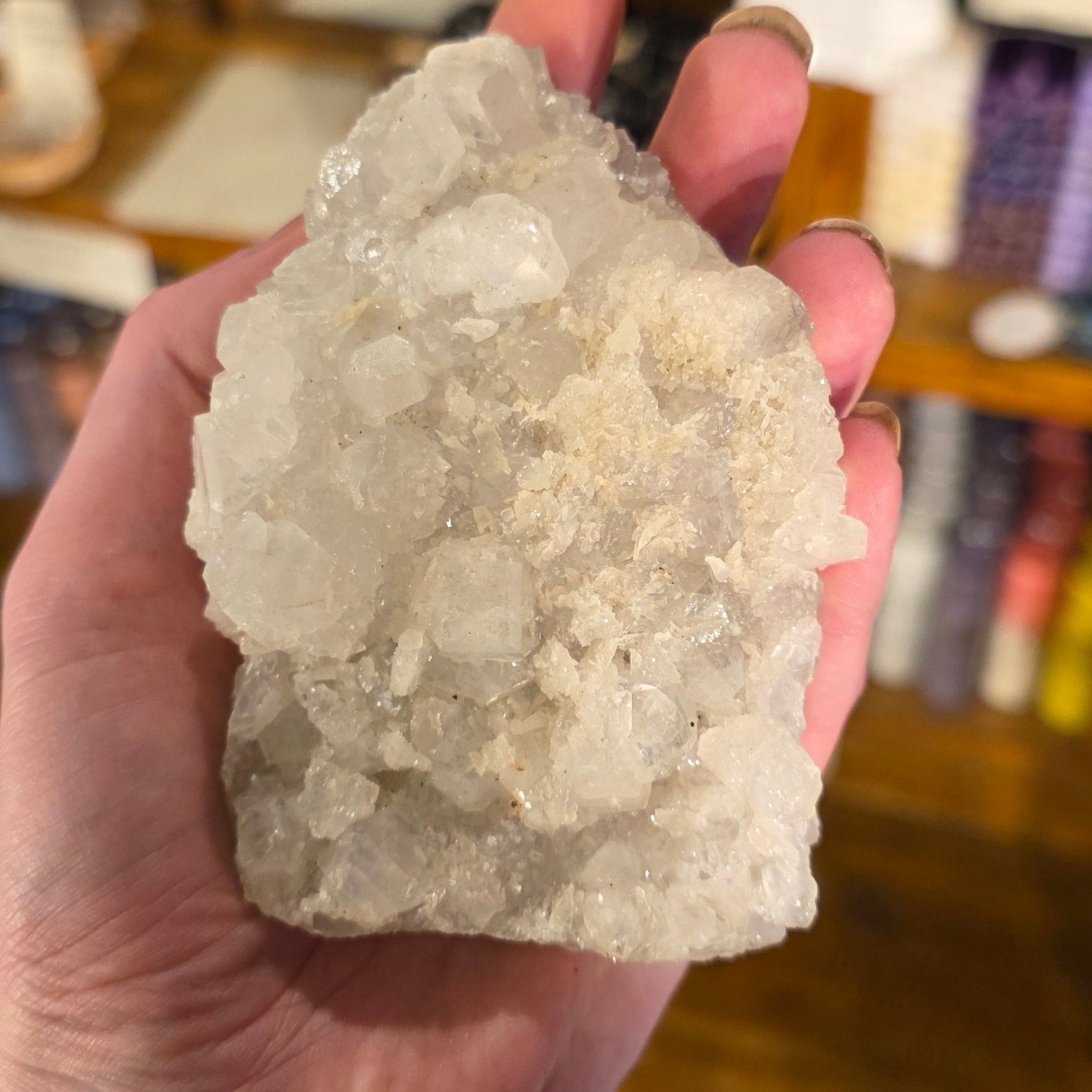 Apophyllite Specimen with Dendritic Back