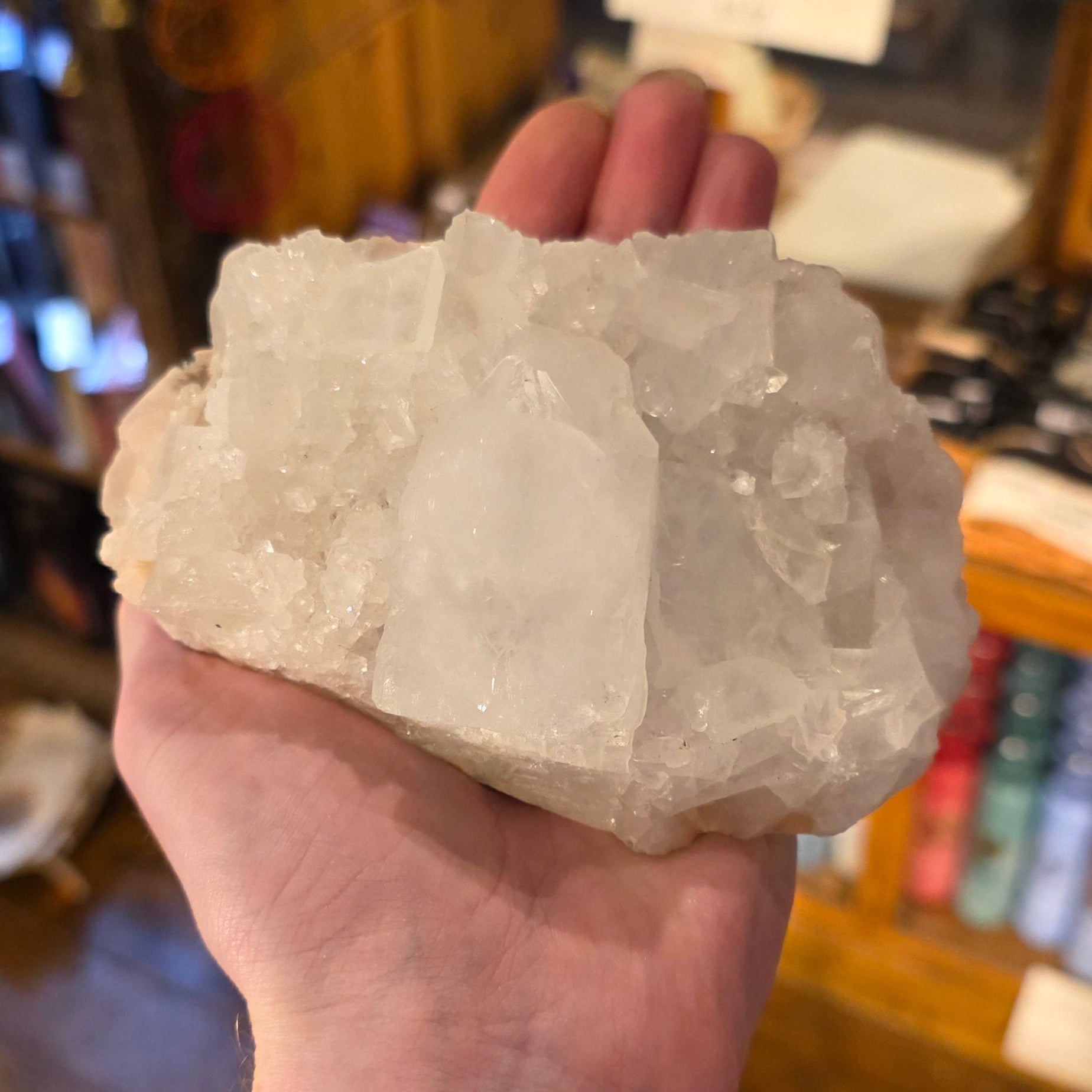 Apophyllite Specimen with Dendritic Back