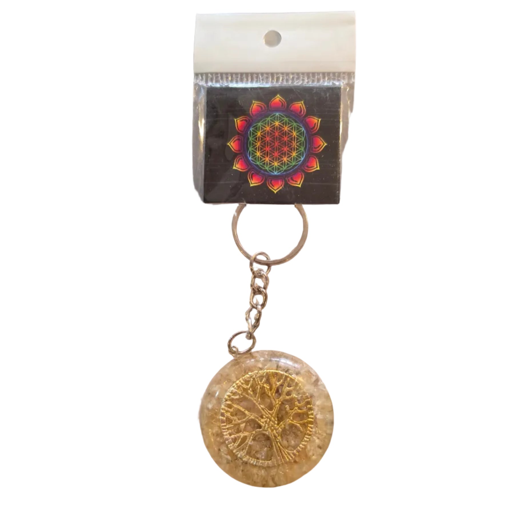 Tree of Life Orgonite Keyring