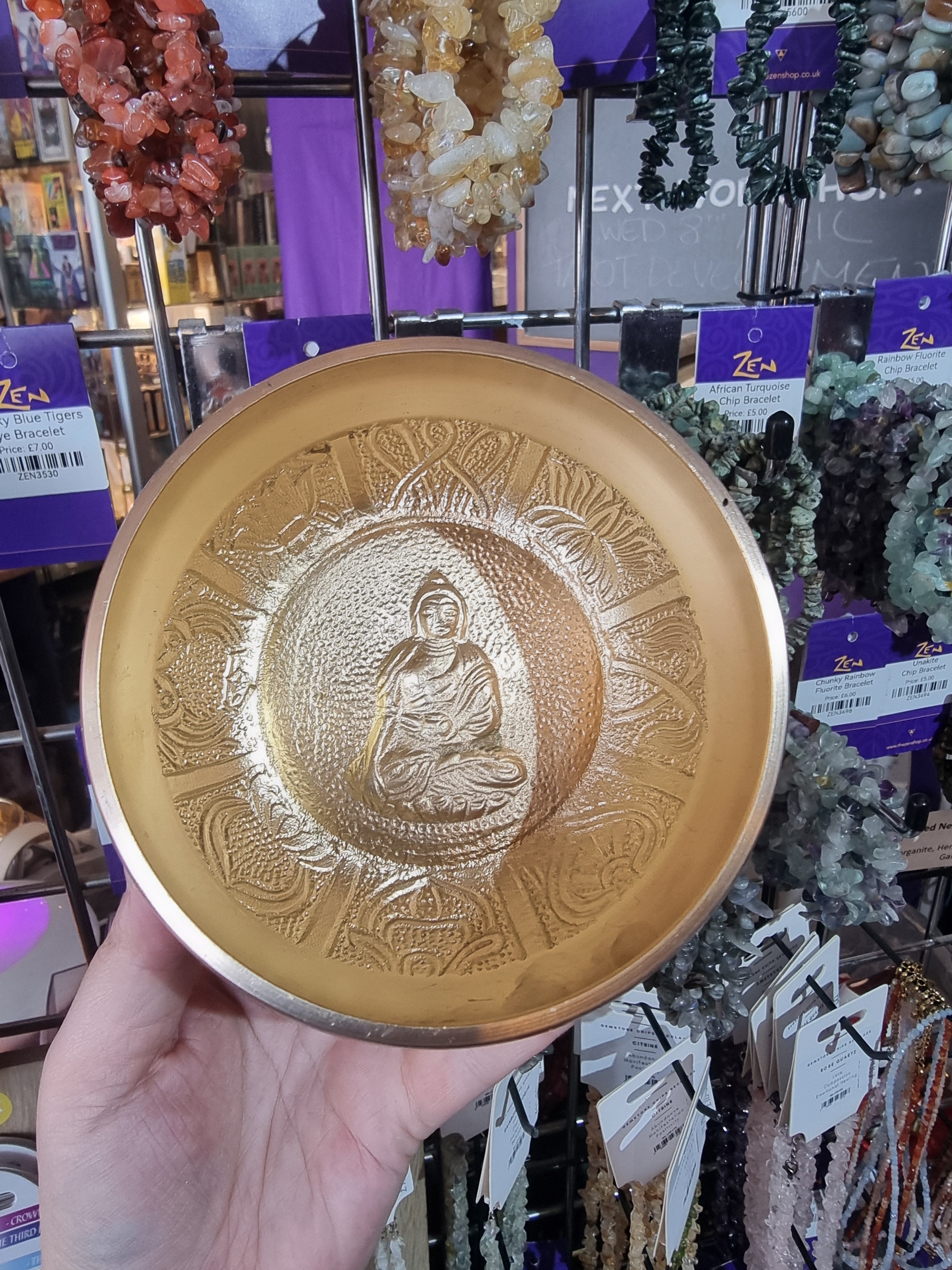 Gold Sanskrit Singing Bowl