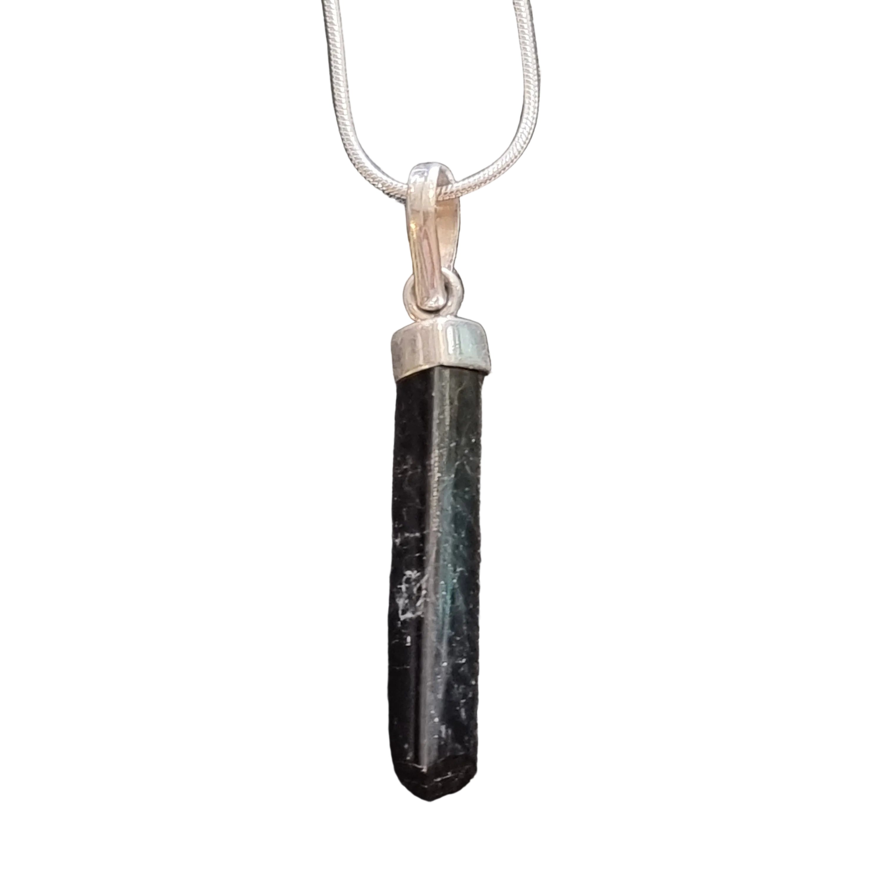 Tourmaline Point Silver Necklace