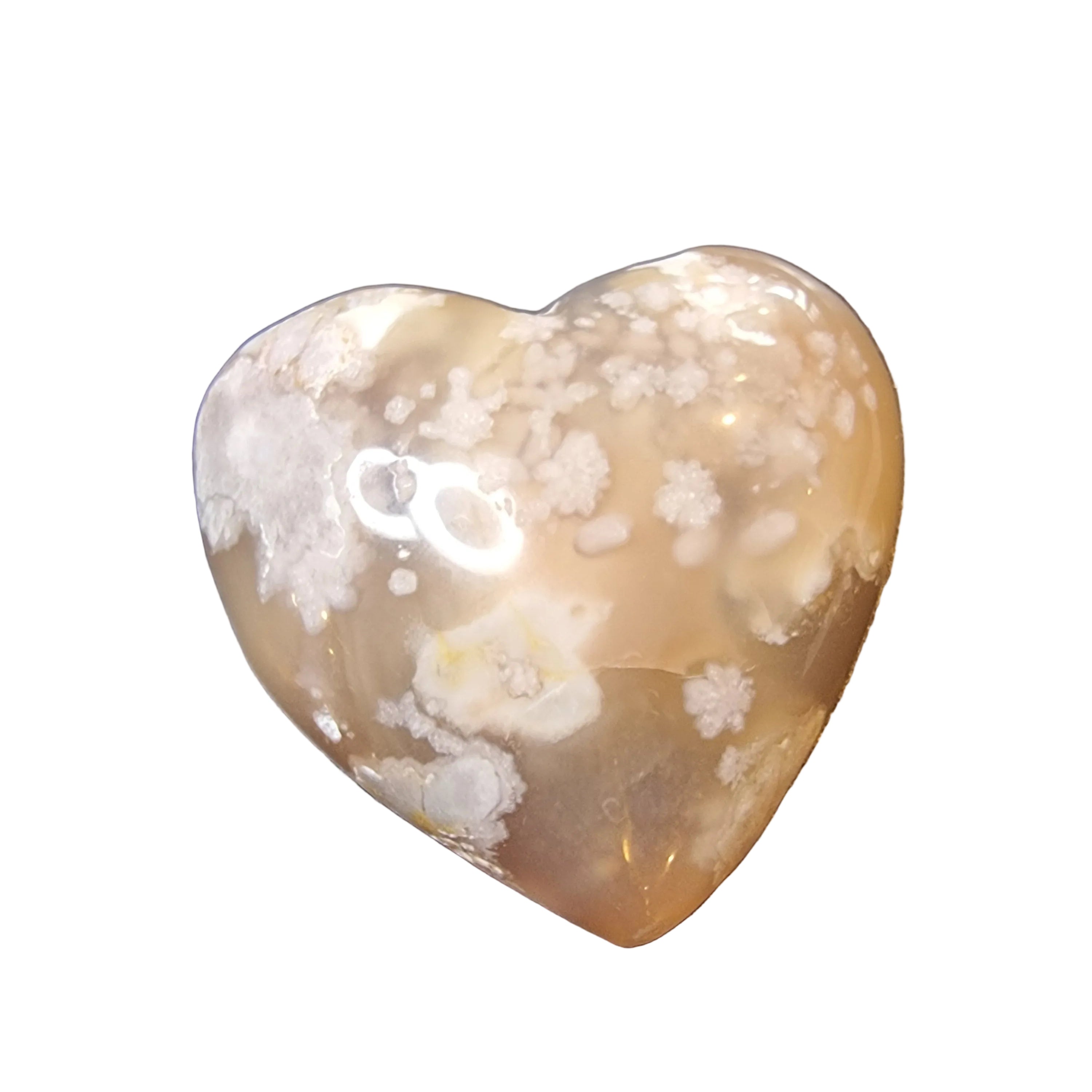 Flower Agate Heart