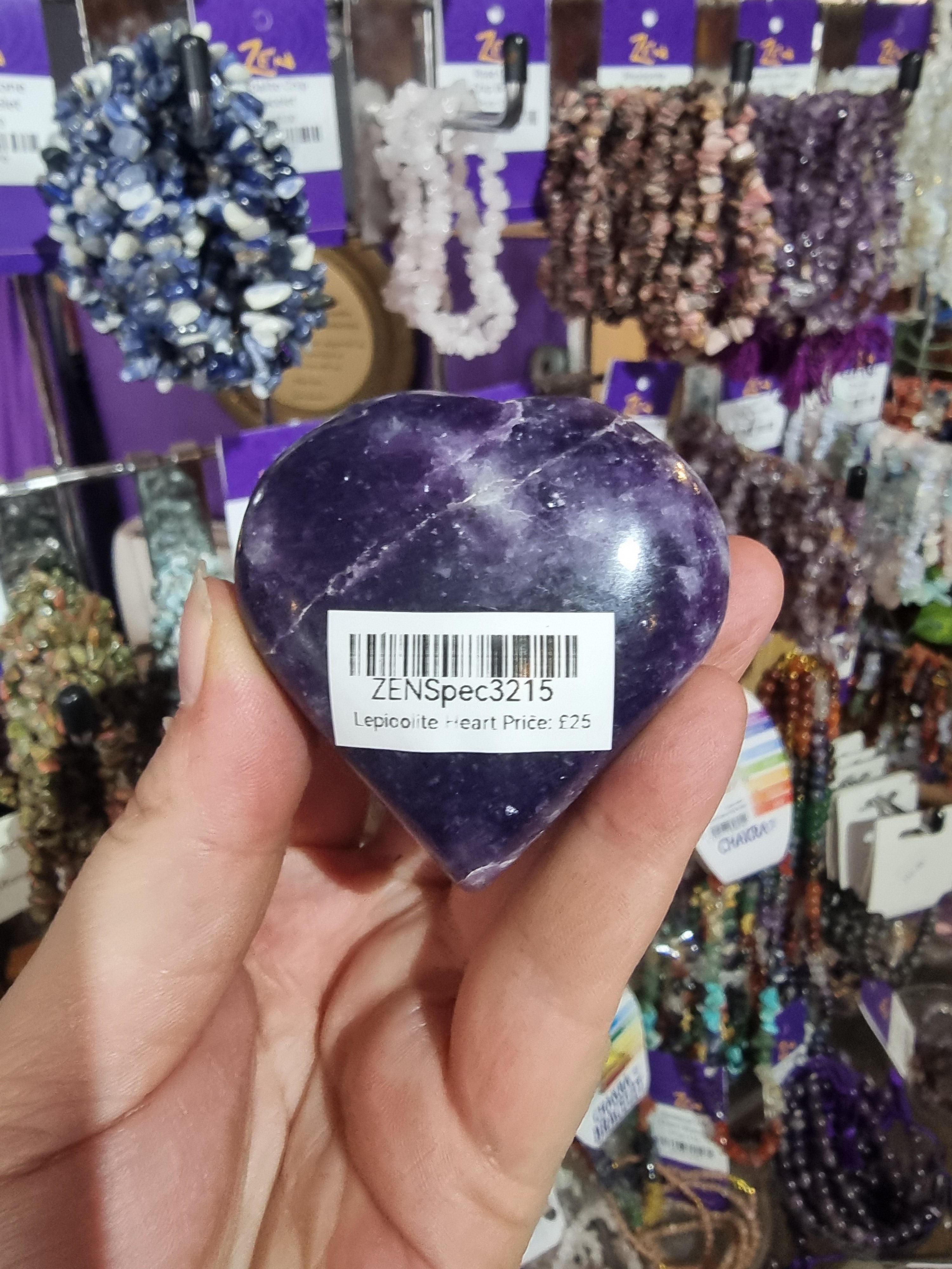 Lepidolite Heart