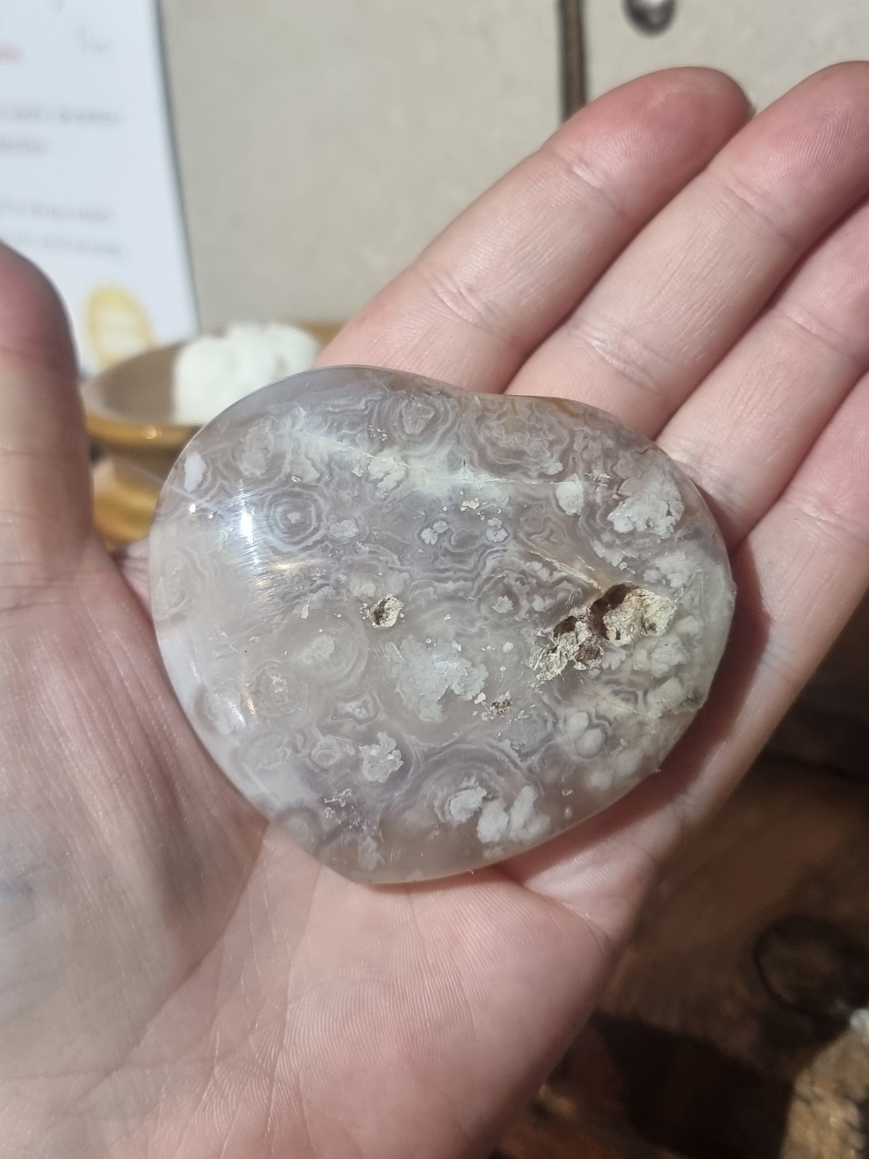 Flower Agate Heart